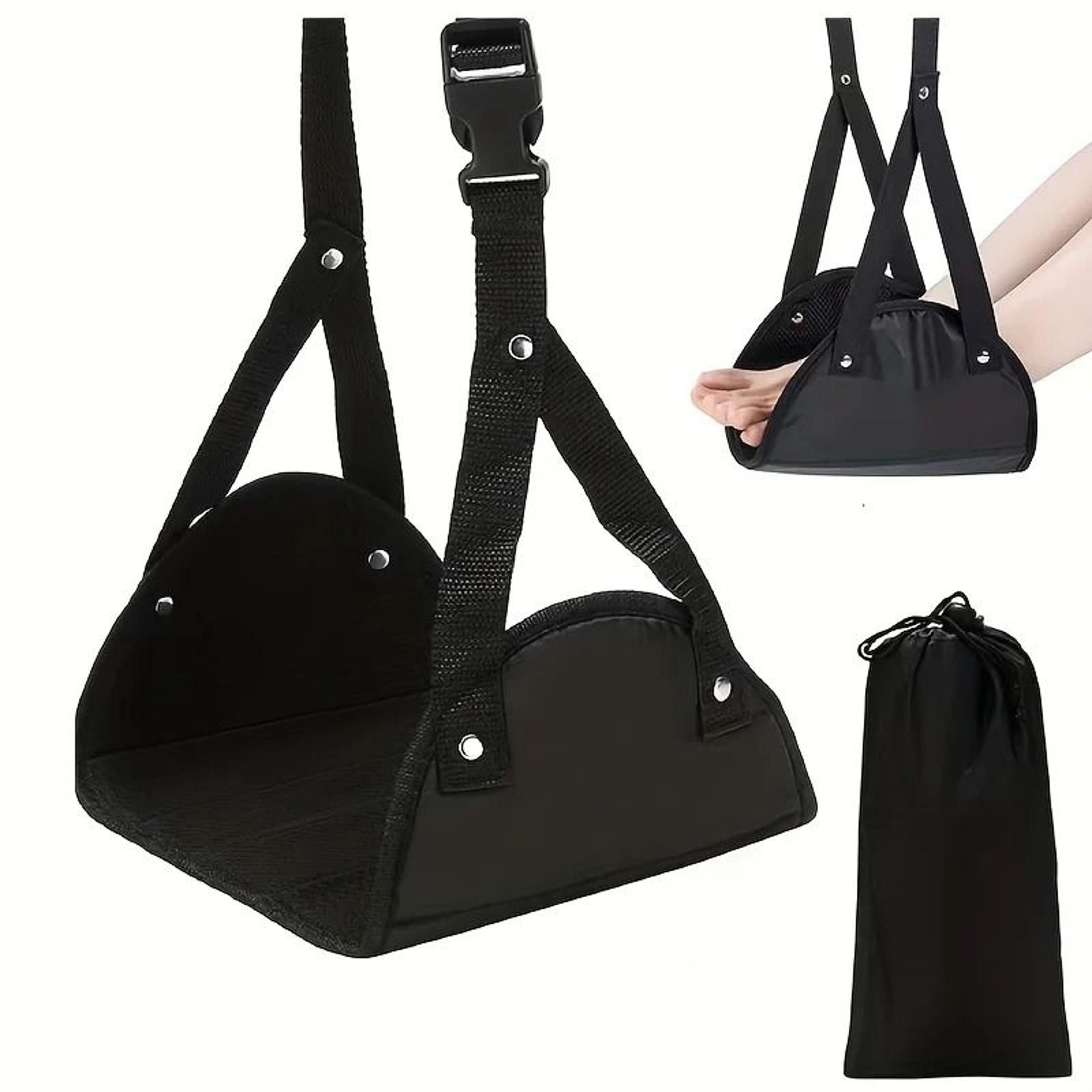 Portable Adjustable Airplane Footrest Hammock 1