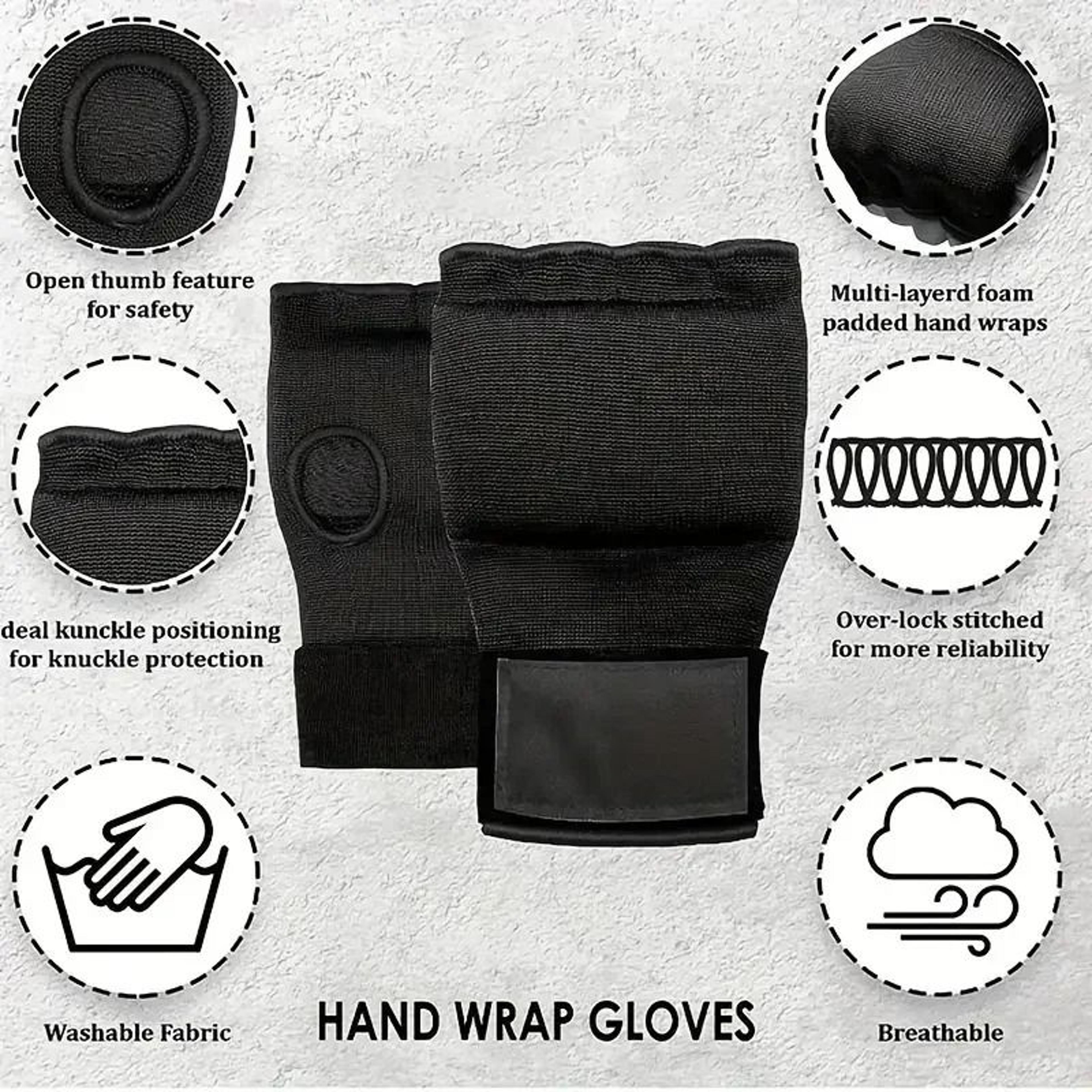 MMA Half Finger Gel Training Gloves With Wrist Support 4