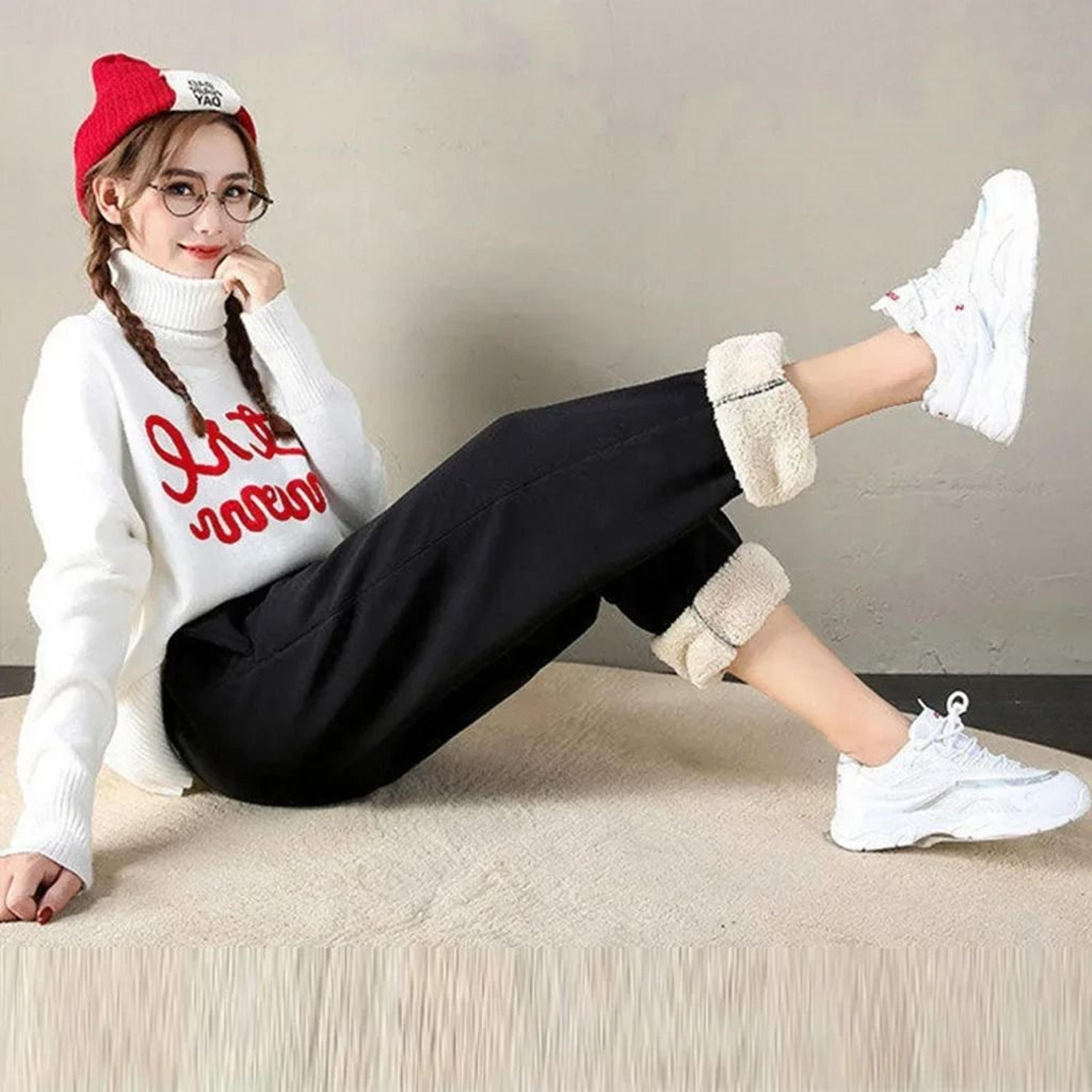 Women Winter Warm Fleece Leggings 3