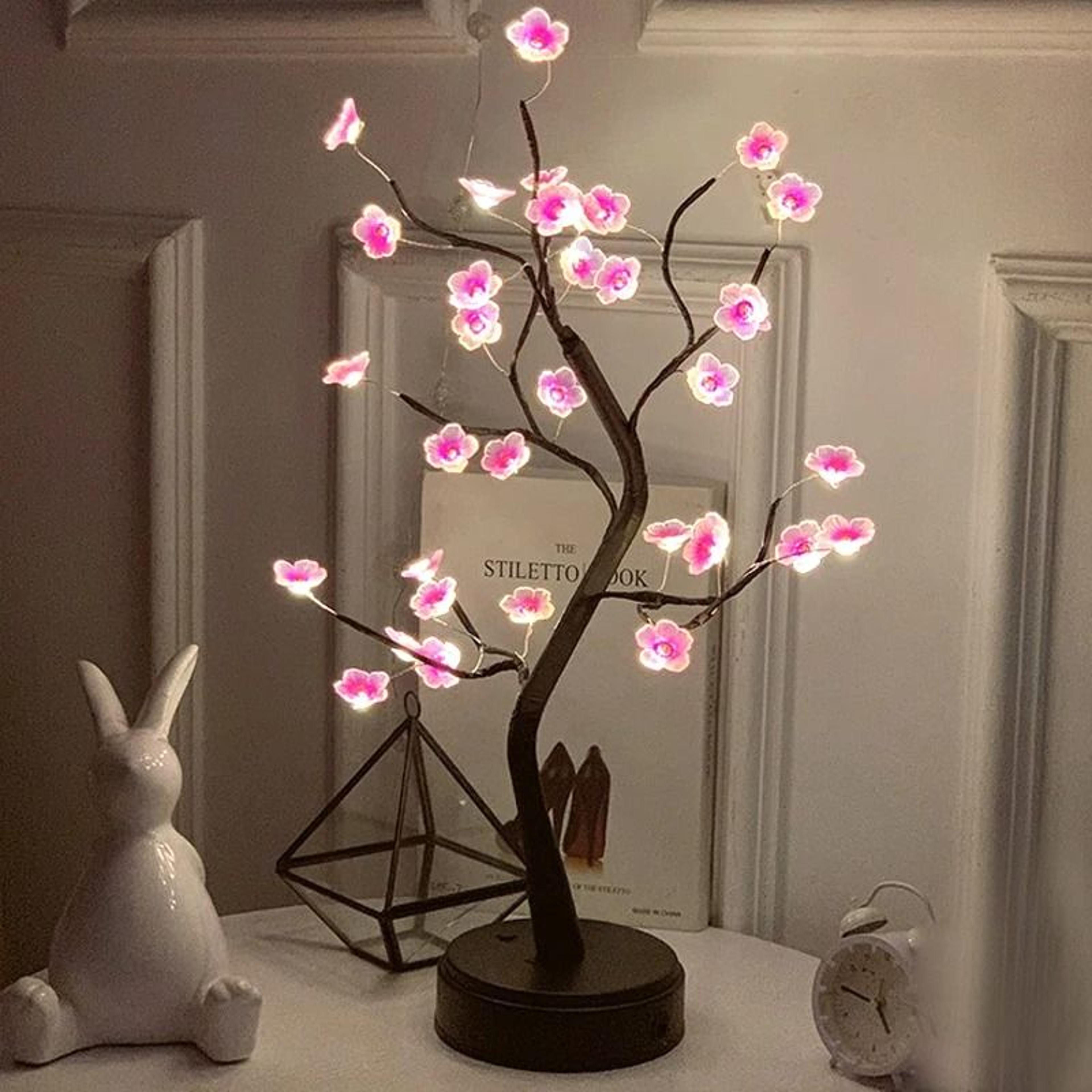LED Rose Leaf Table Lamp Decorative Fairy Light 11