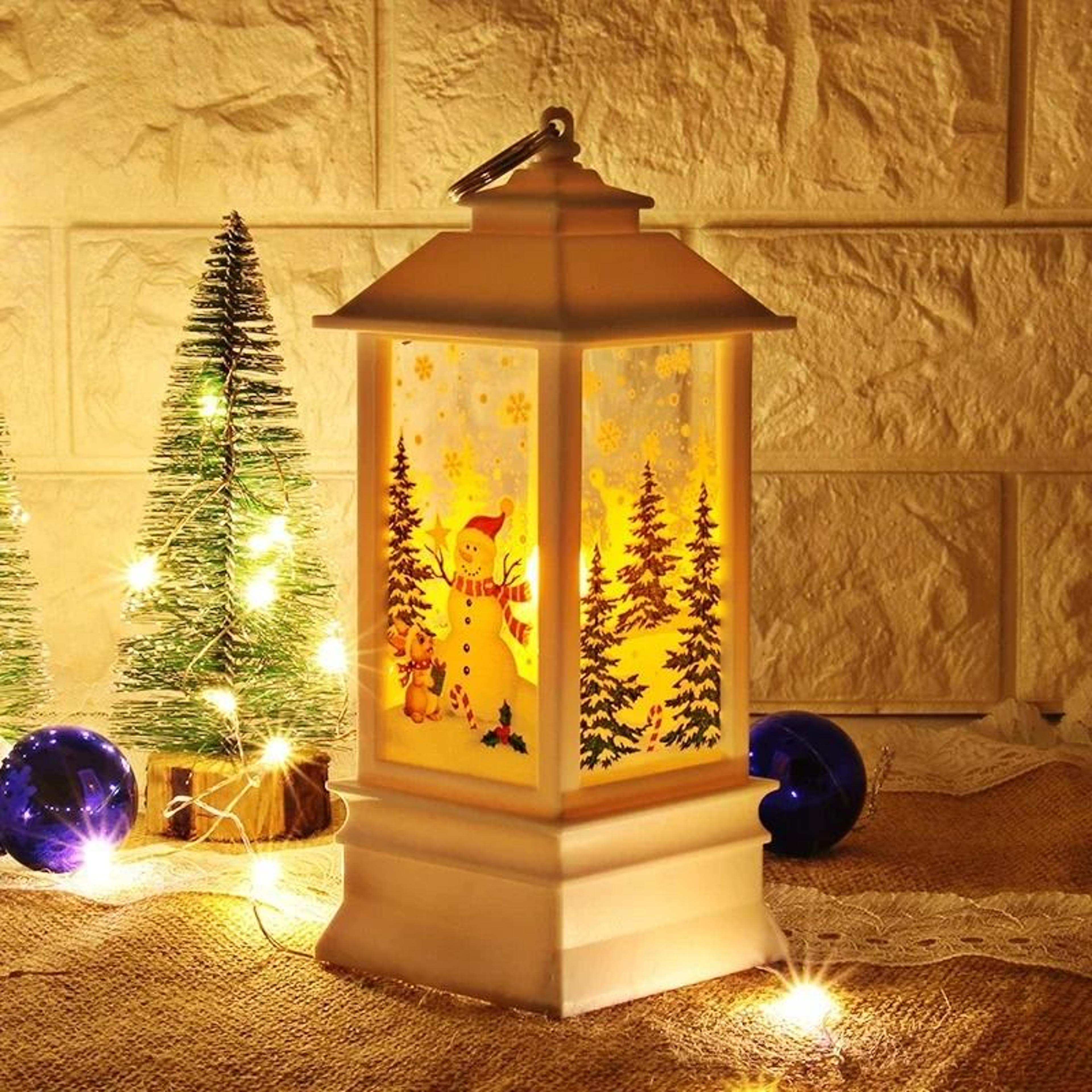 LED Vintage Christmas Lantern Night Light 3