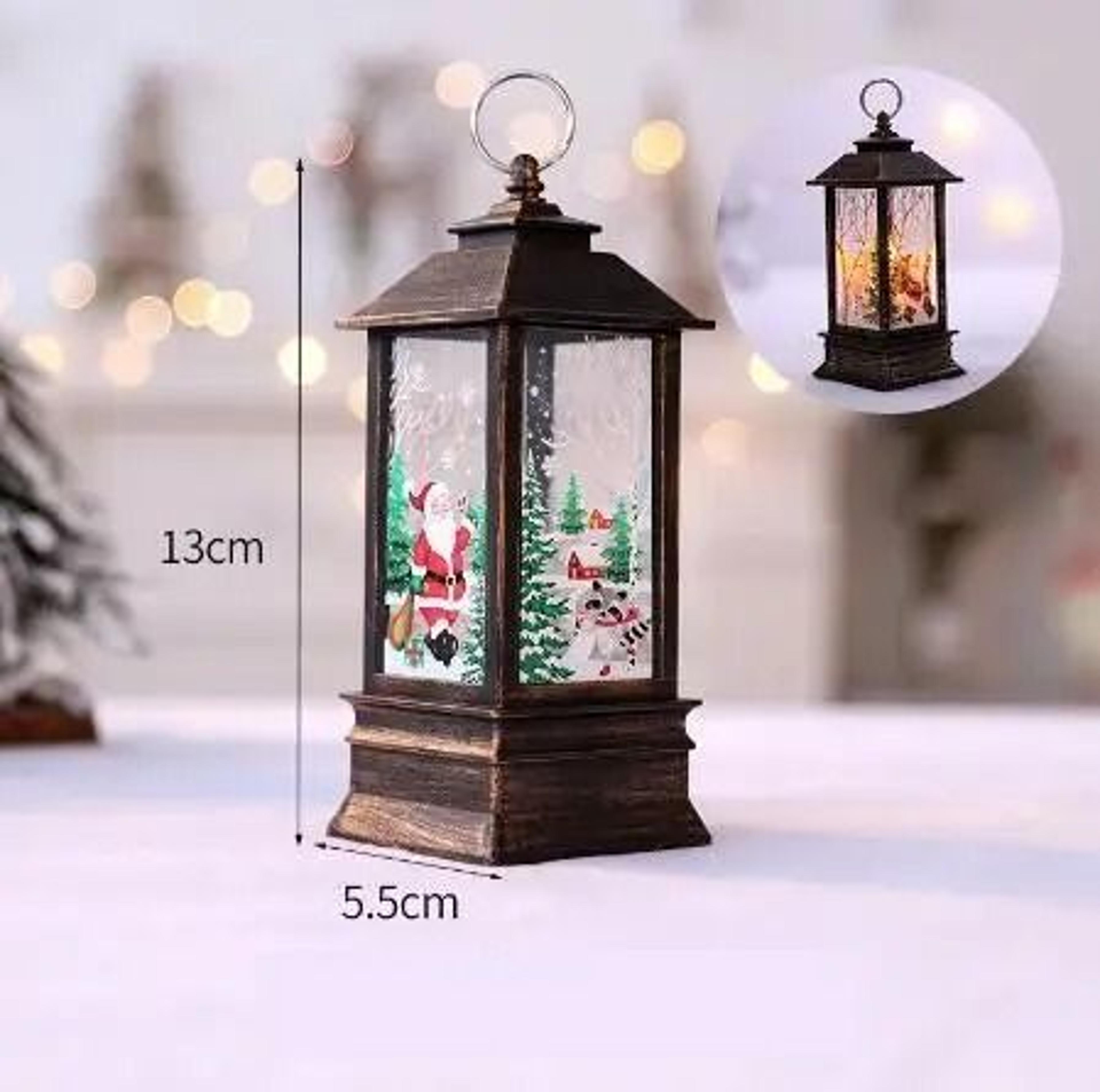 LED Vintage Christmas Lantern Night Light 8