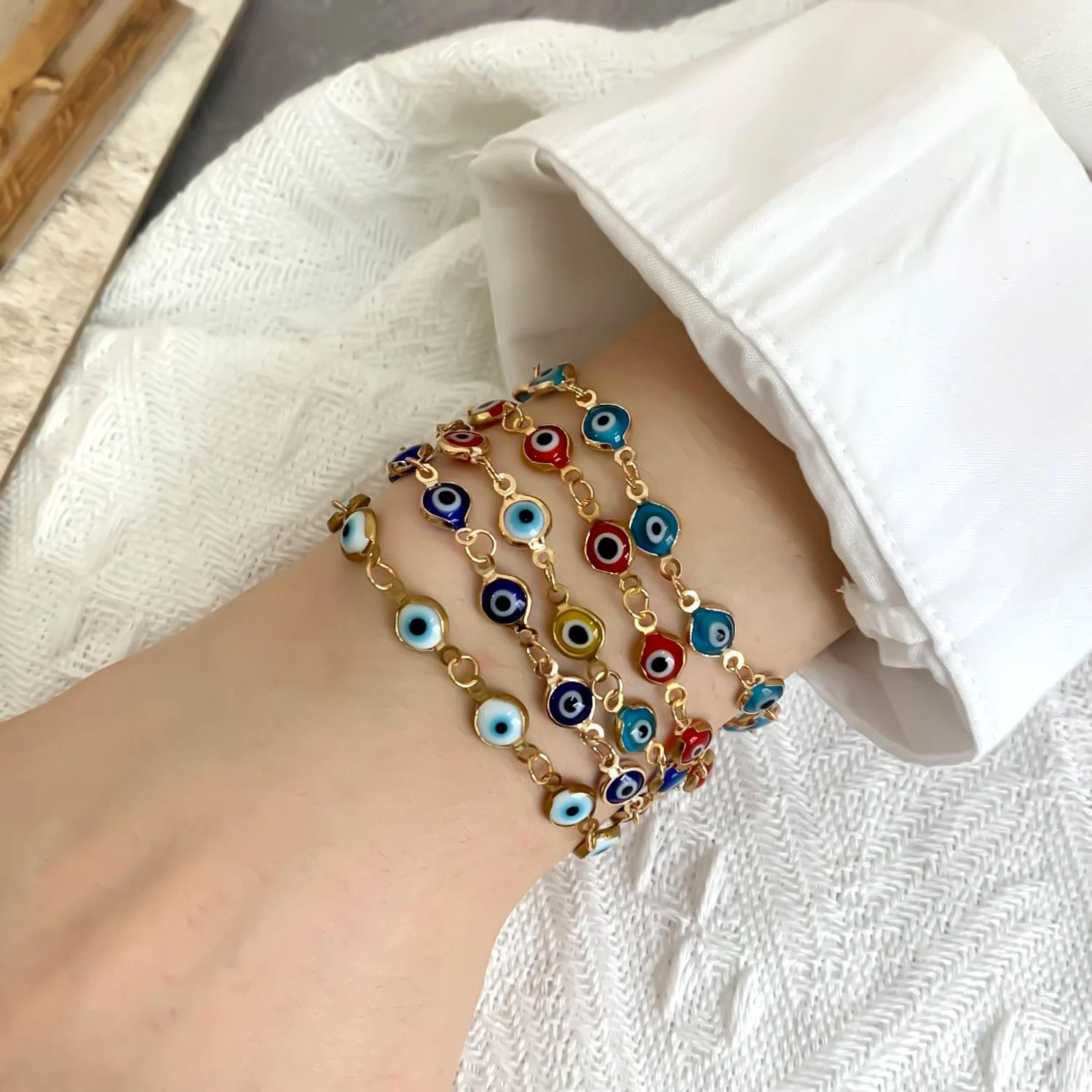 Colorful Evil Eye Adjustable Bracelet For Good Luck And Protection 3