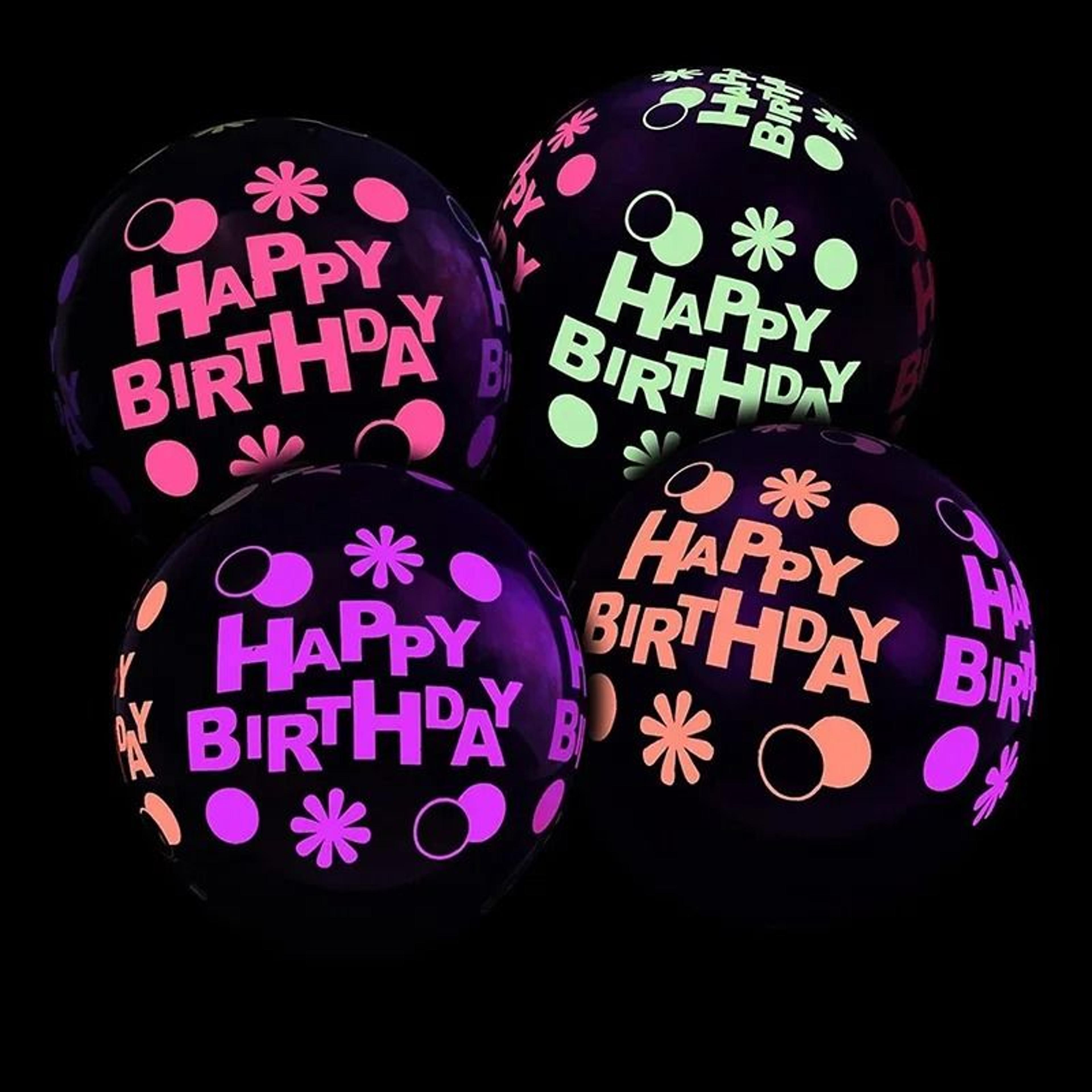 Glow In The Dark Latex Balloon Party Set 1