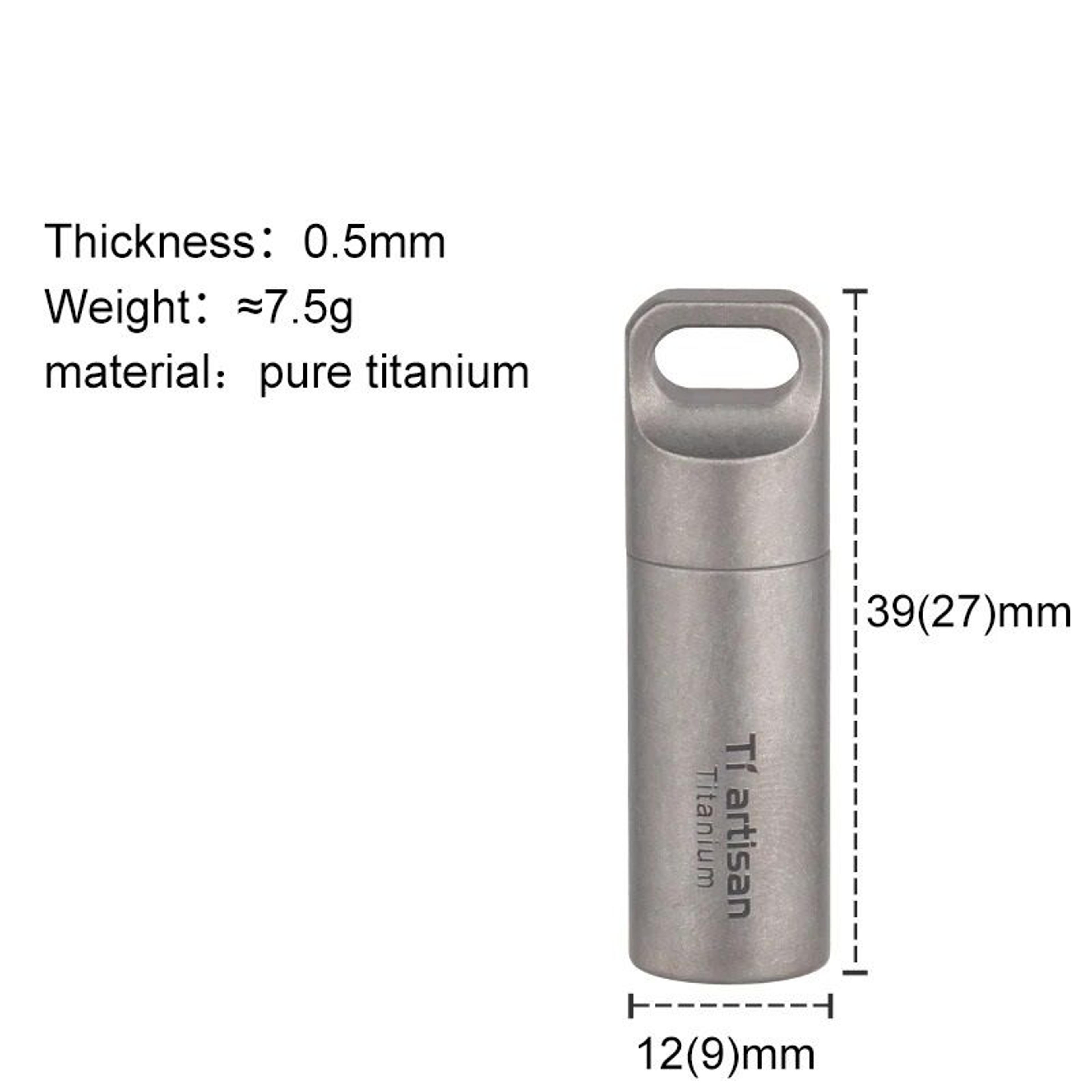 Titanium Waterproof Mini Pill Bottle For EDC Home And Outdoors 7