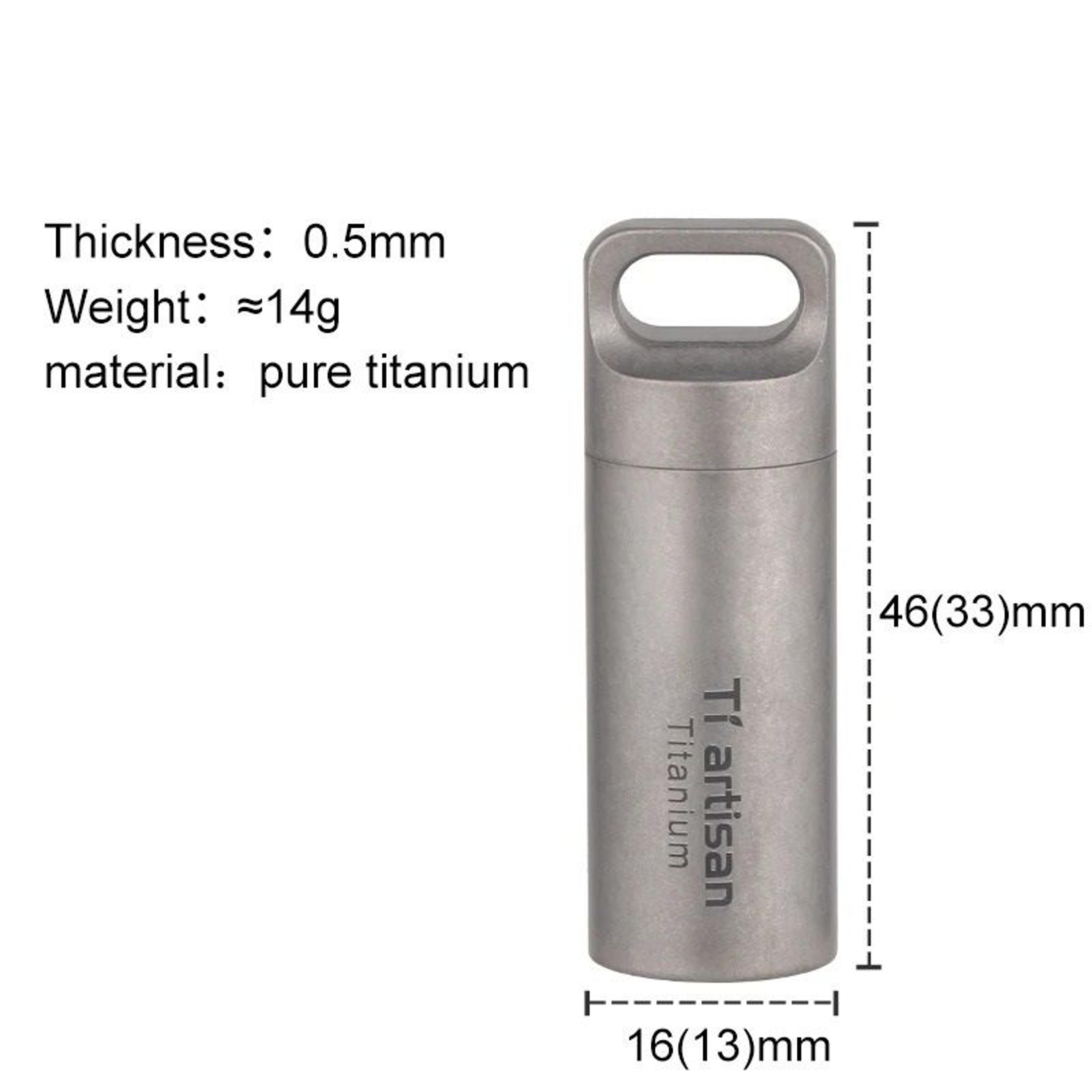 Titanium Waterproof Mini Pill Bottle For EDC Home And Outdoors 8