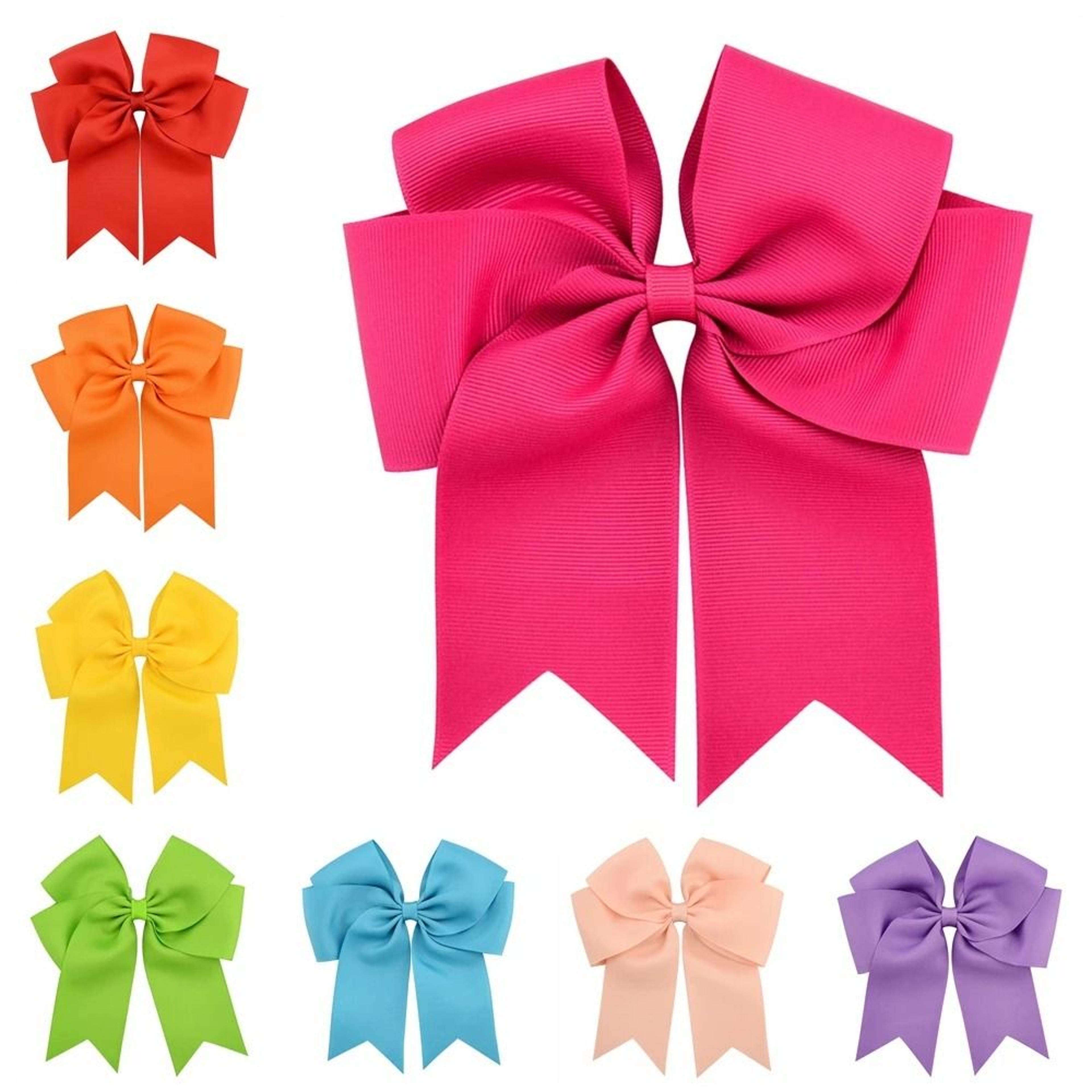 Colorful Grosgrain Ribbon Hair Bow Clip For Girls 0