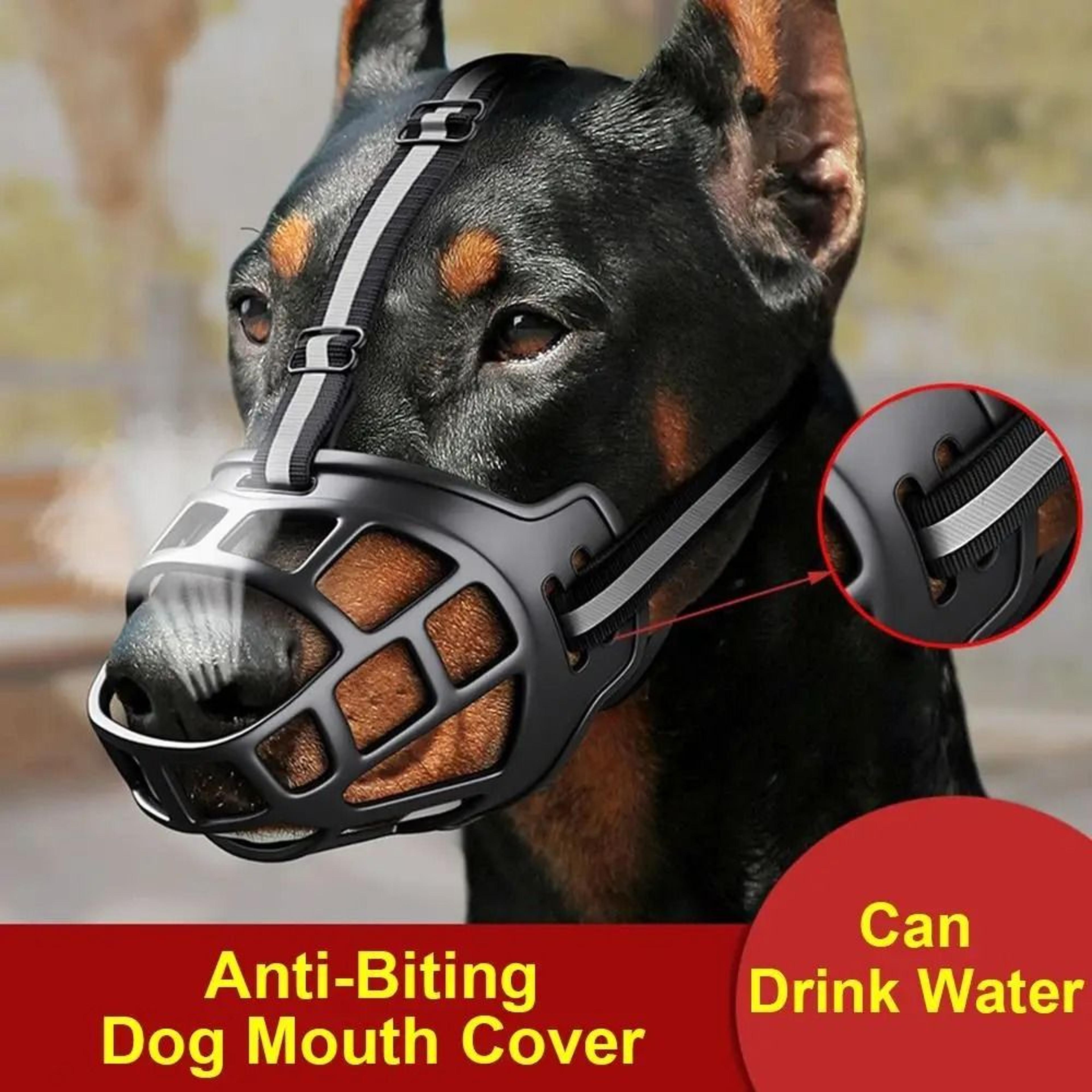 Adjustable Breathable Dog Muzzle For Barking Chewing And Safety 0