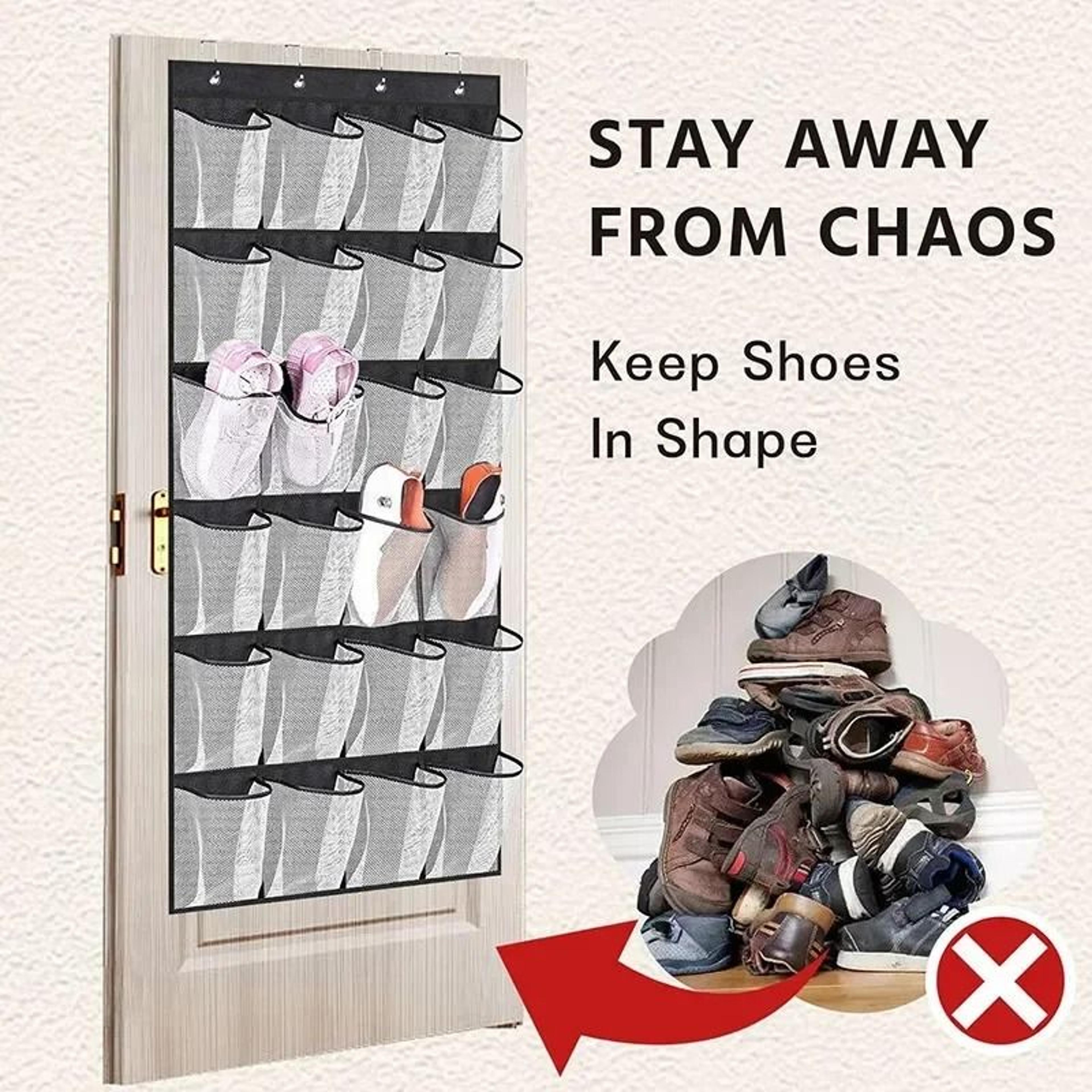 Wall Mounted Mesh Pocket Door Organizer For Space Saving Storage 1