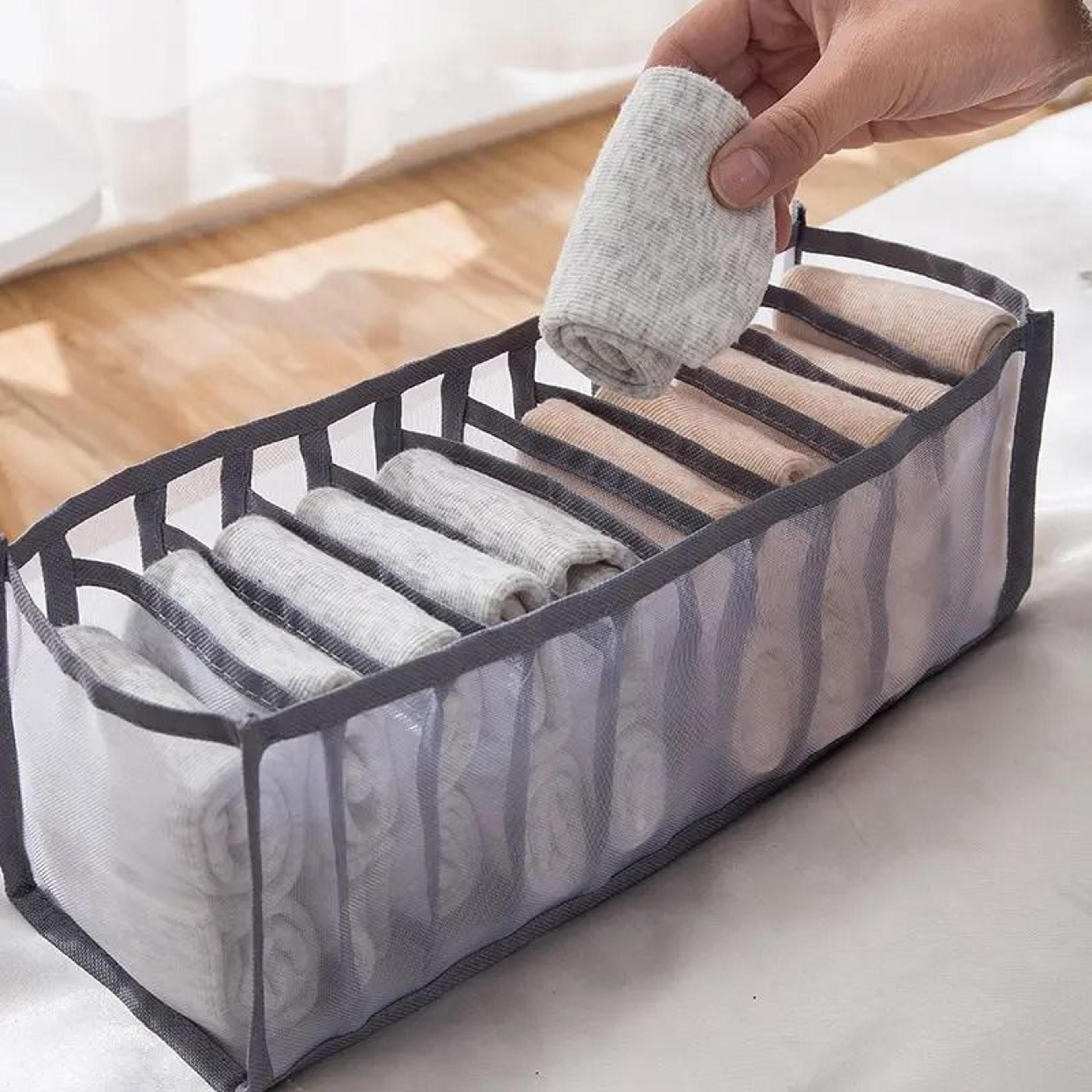 Collapsible 11 Compartment Underwear And Lingerie Storage Box For Tidy Closets 0