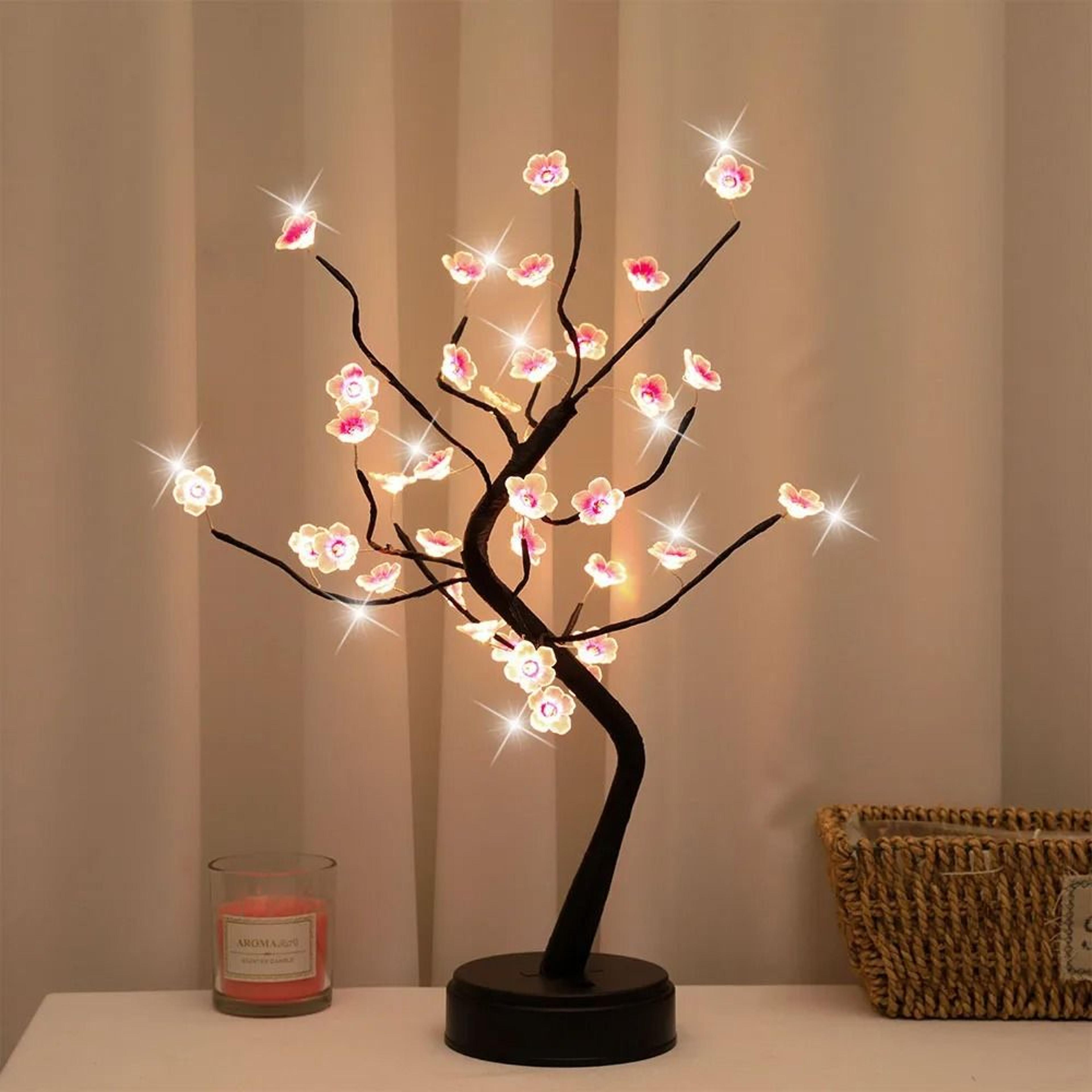 Elegant LED Bonsai Cherry Blossom Lamp For Home Decor 1
