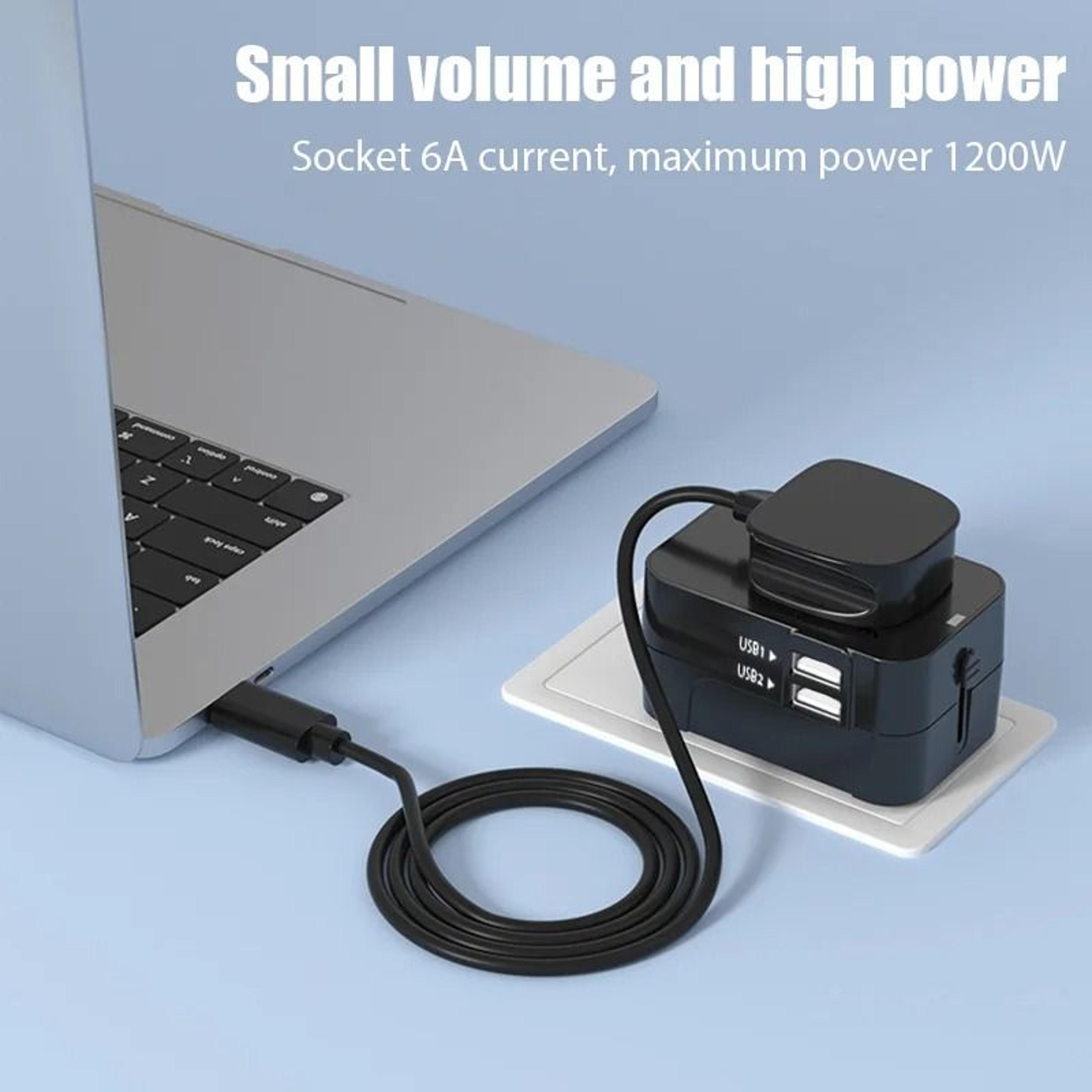 Universal Travel Adapter With Dual USB Ports For Worldwide Use 2