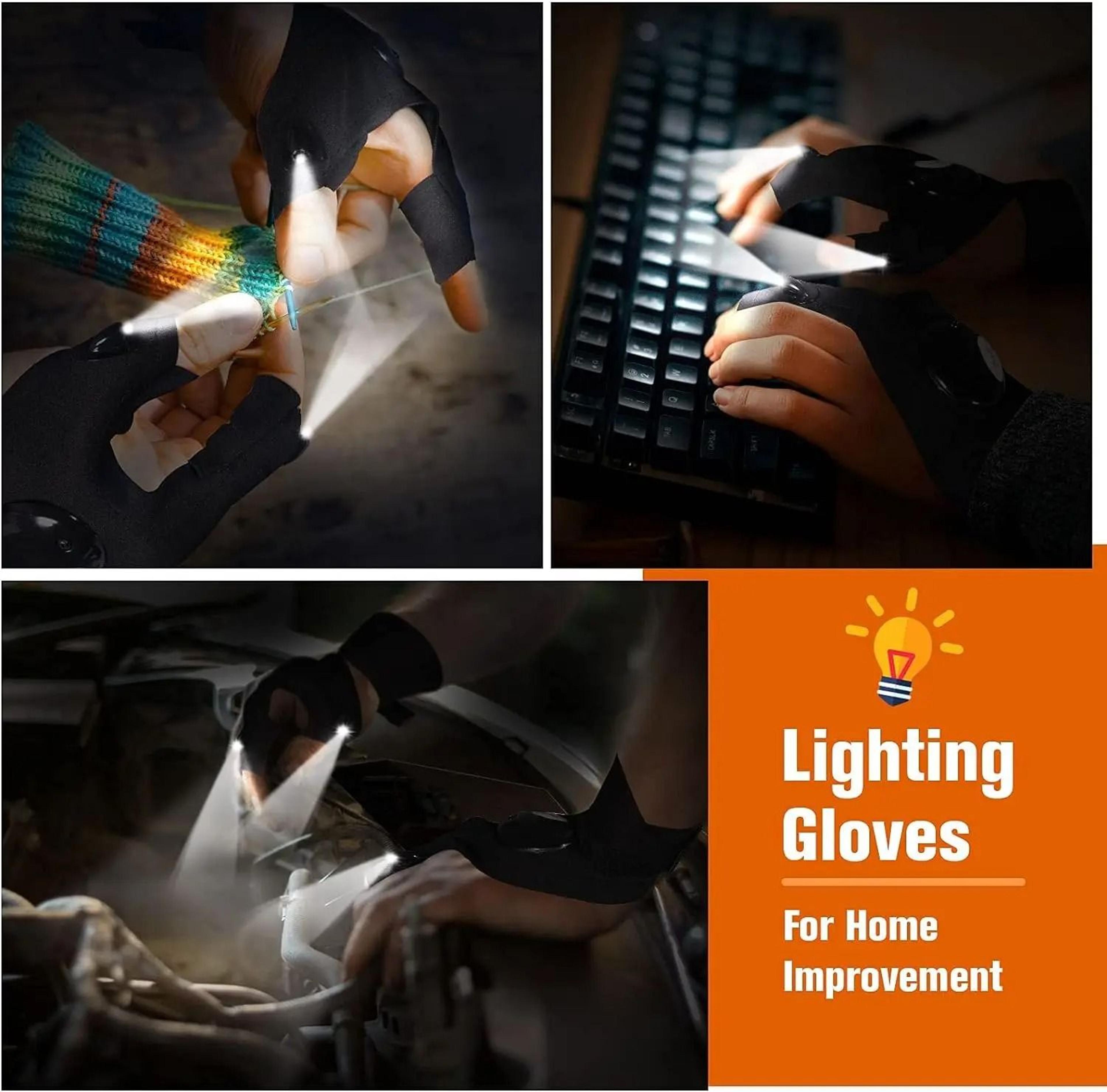 LED Half Finger Gloves For Outdoor Activities And Night Use 3