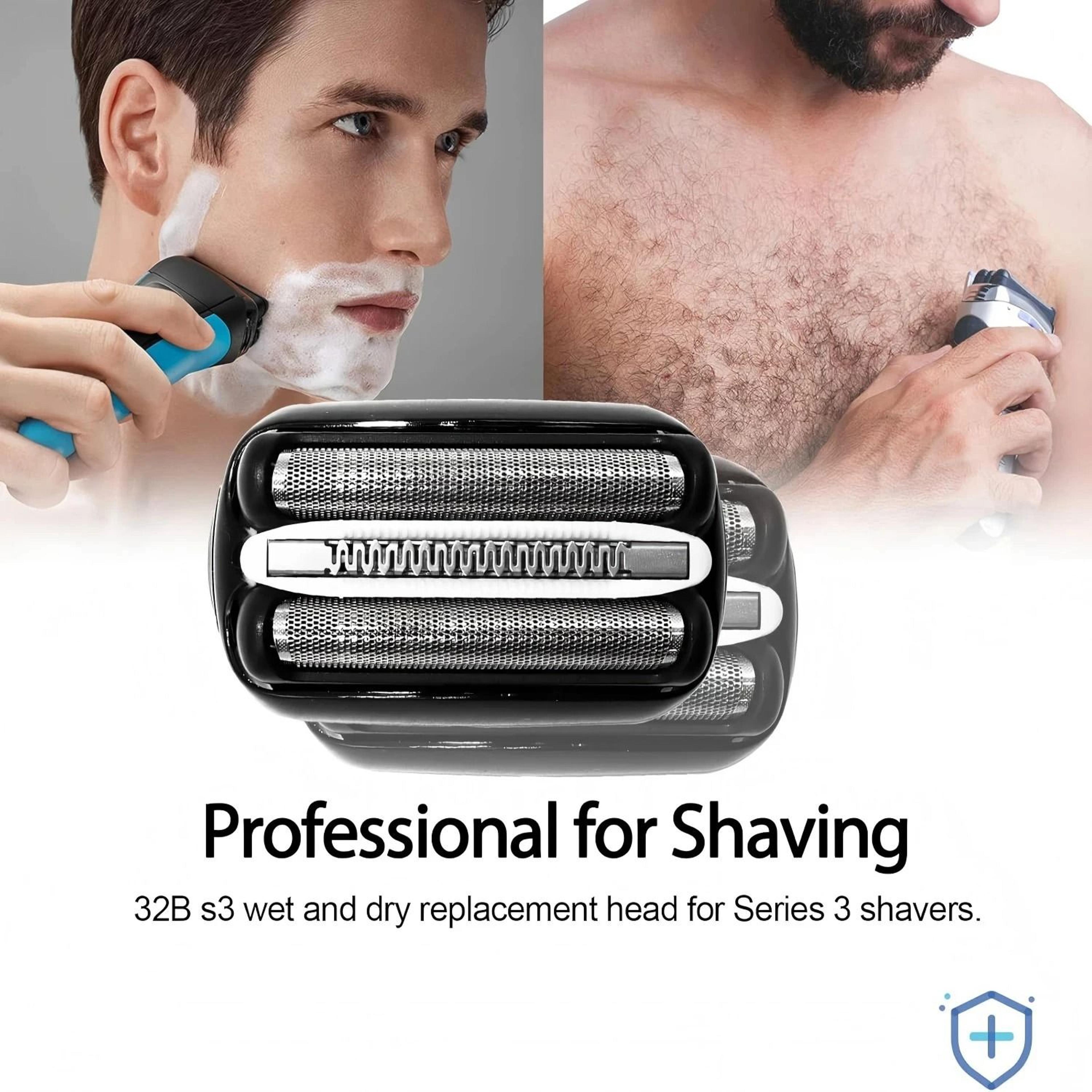 Replacement Foil Head For Electric Shaver Compatible With Many Braun 3 Series Models 0