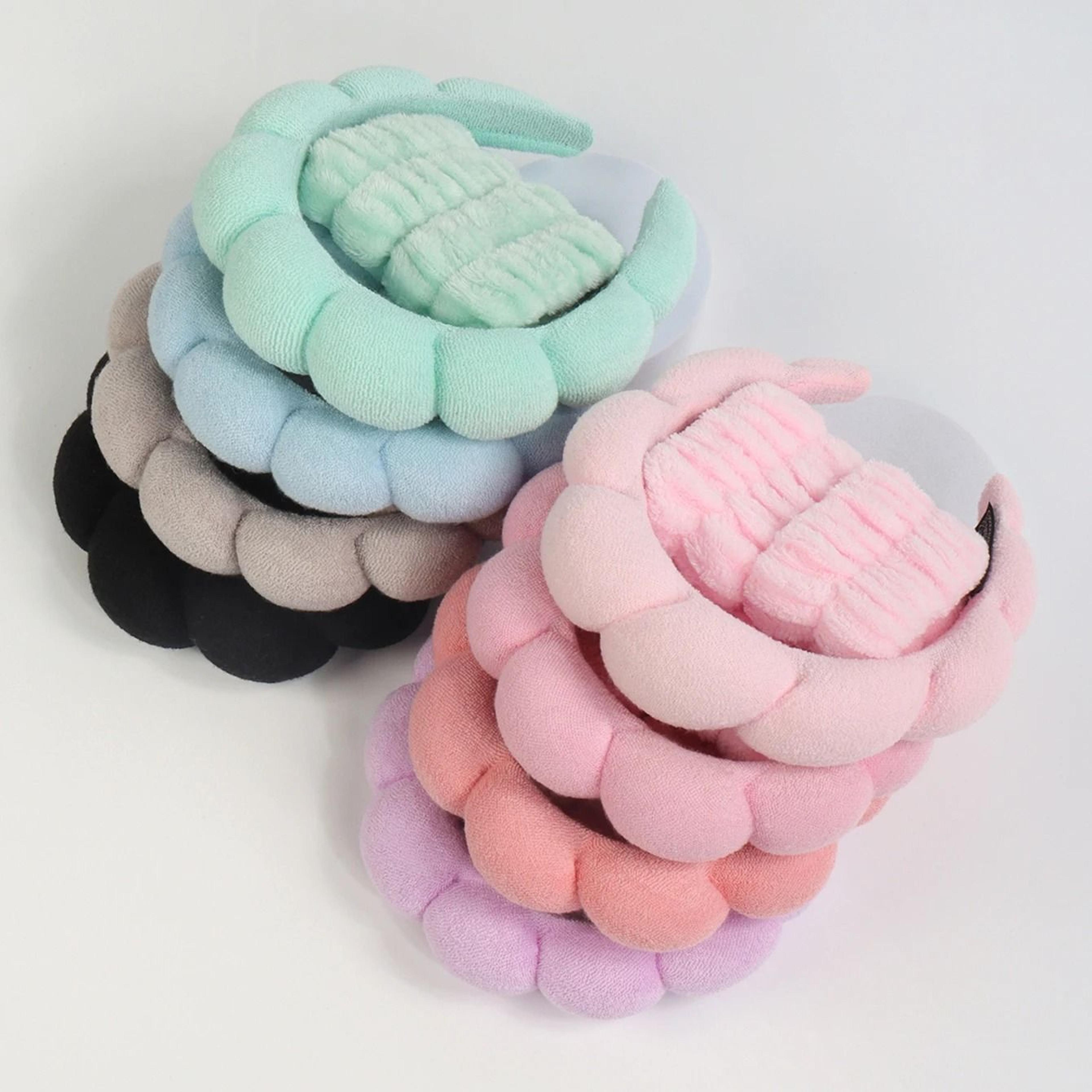Microfiber Wristband And Puffy Headband Set For Face Washing And Skincare 1