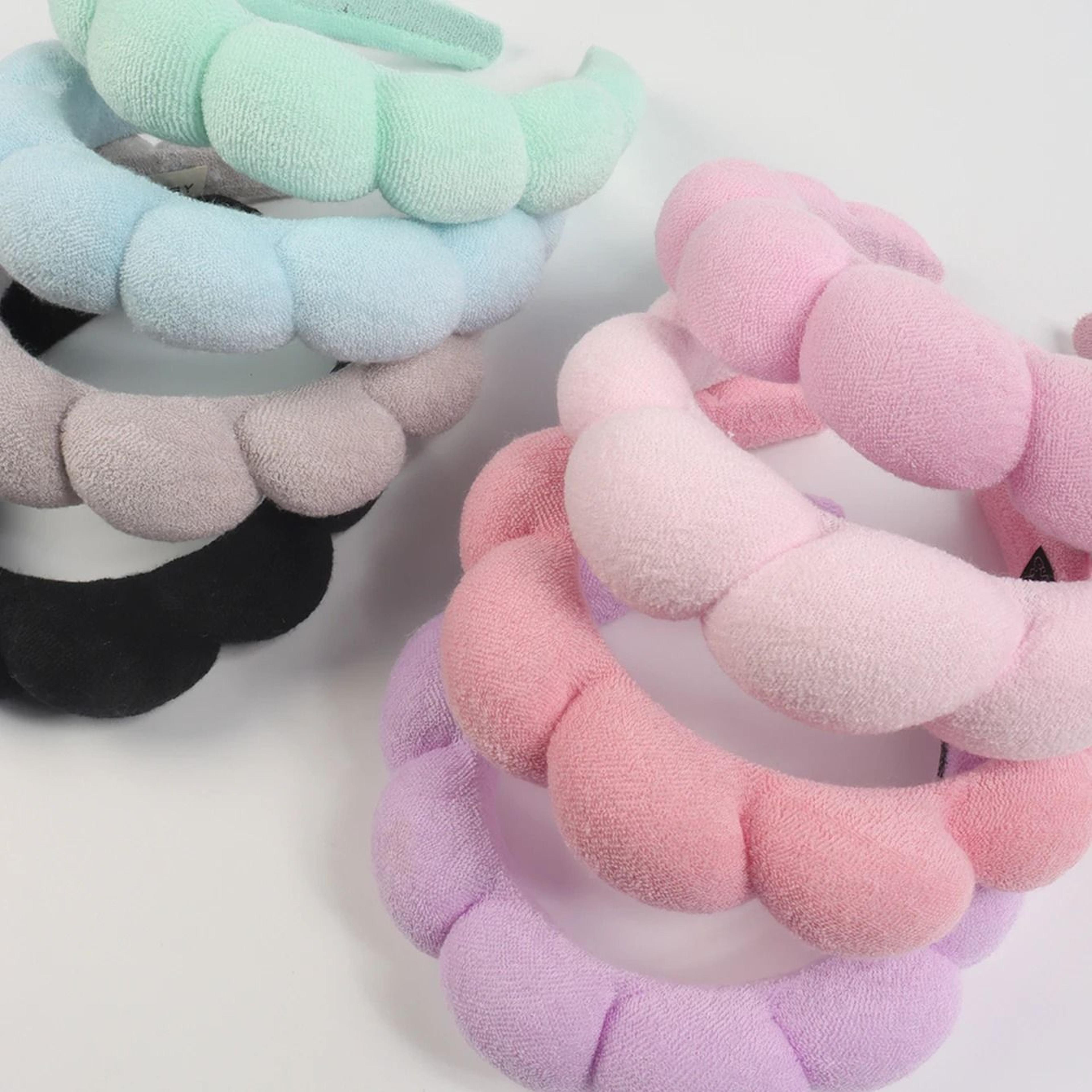 Microfiber Wristband And Puffy Headband Set For Face Washing And Skincare 4