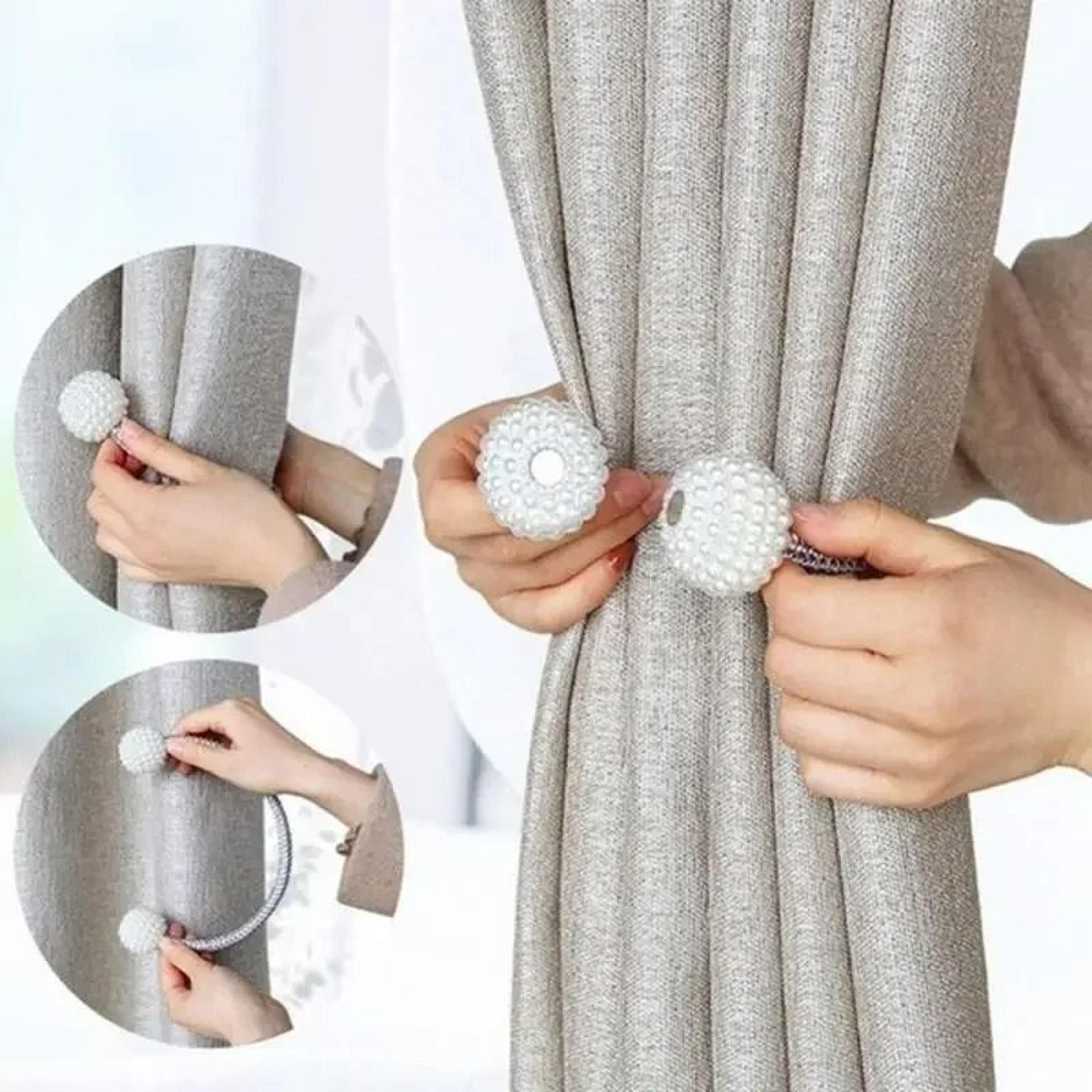 Magnetic Pearl Curtain Clip Tie Back 1