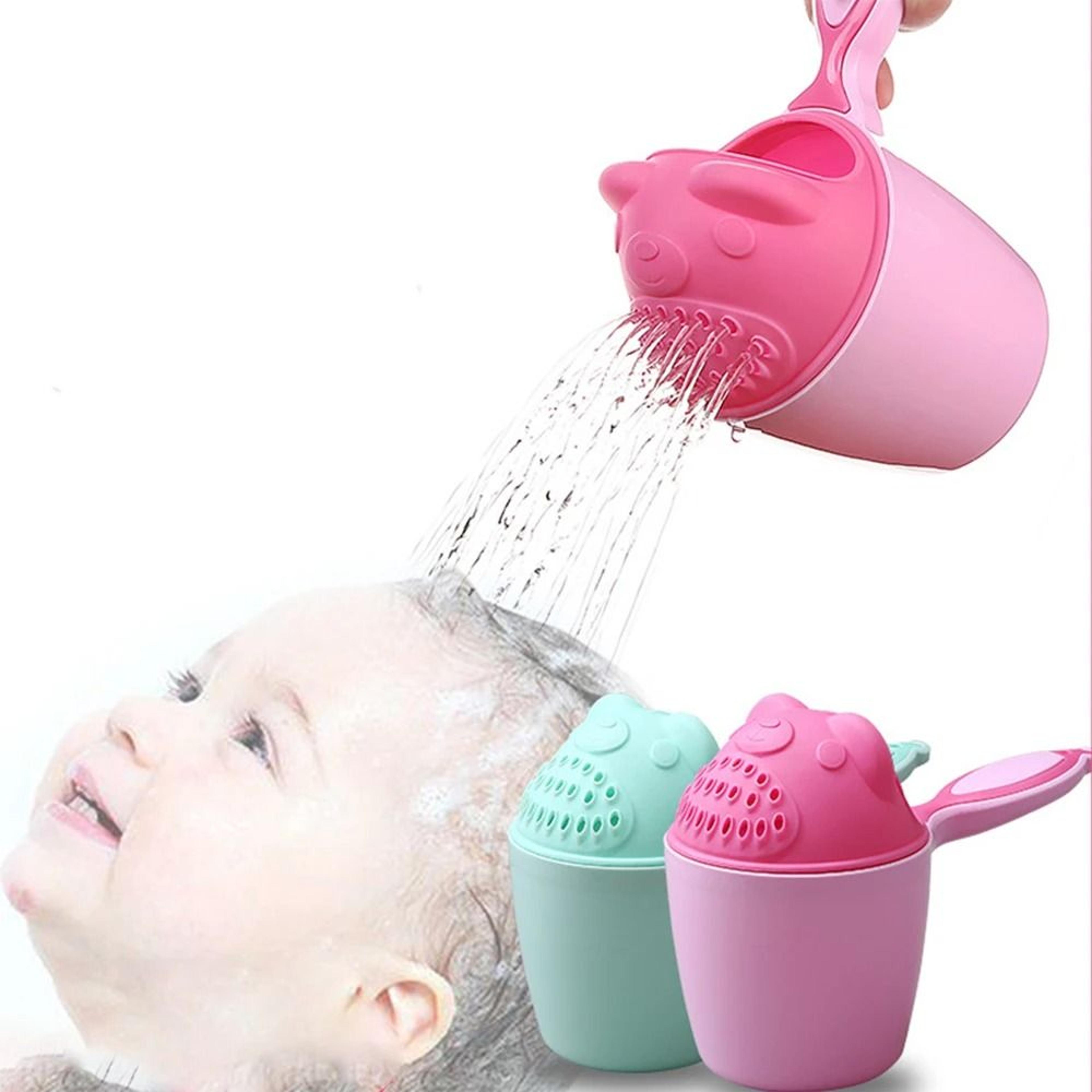 Cute Cartoon Baby Bath Cap And Shampoo Cup 0