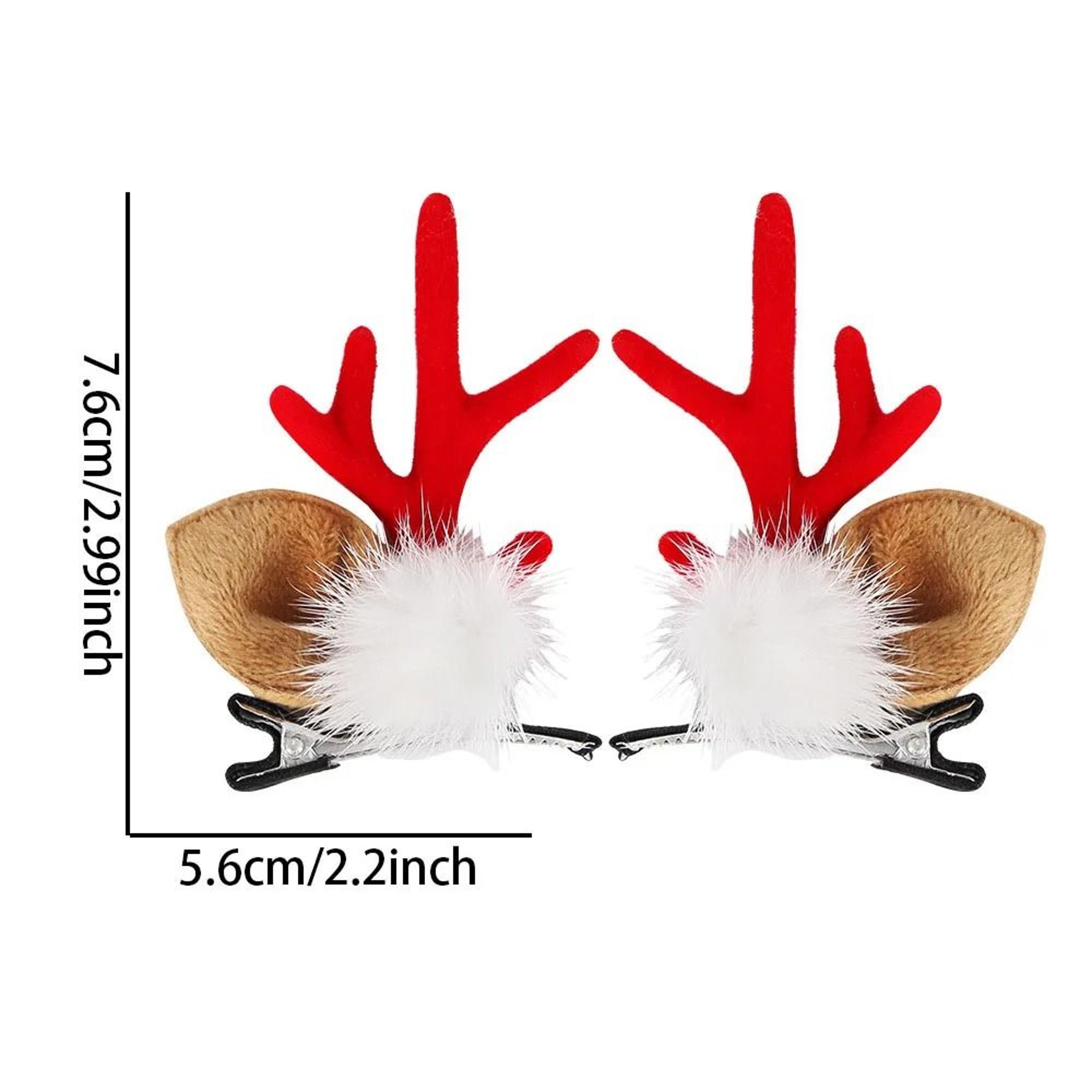 Festive Antler Hair Clip Set 5