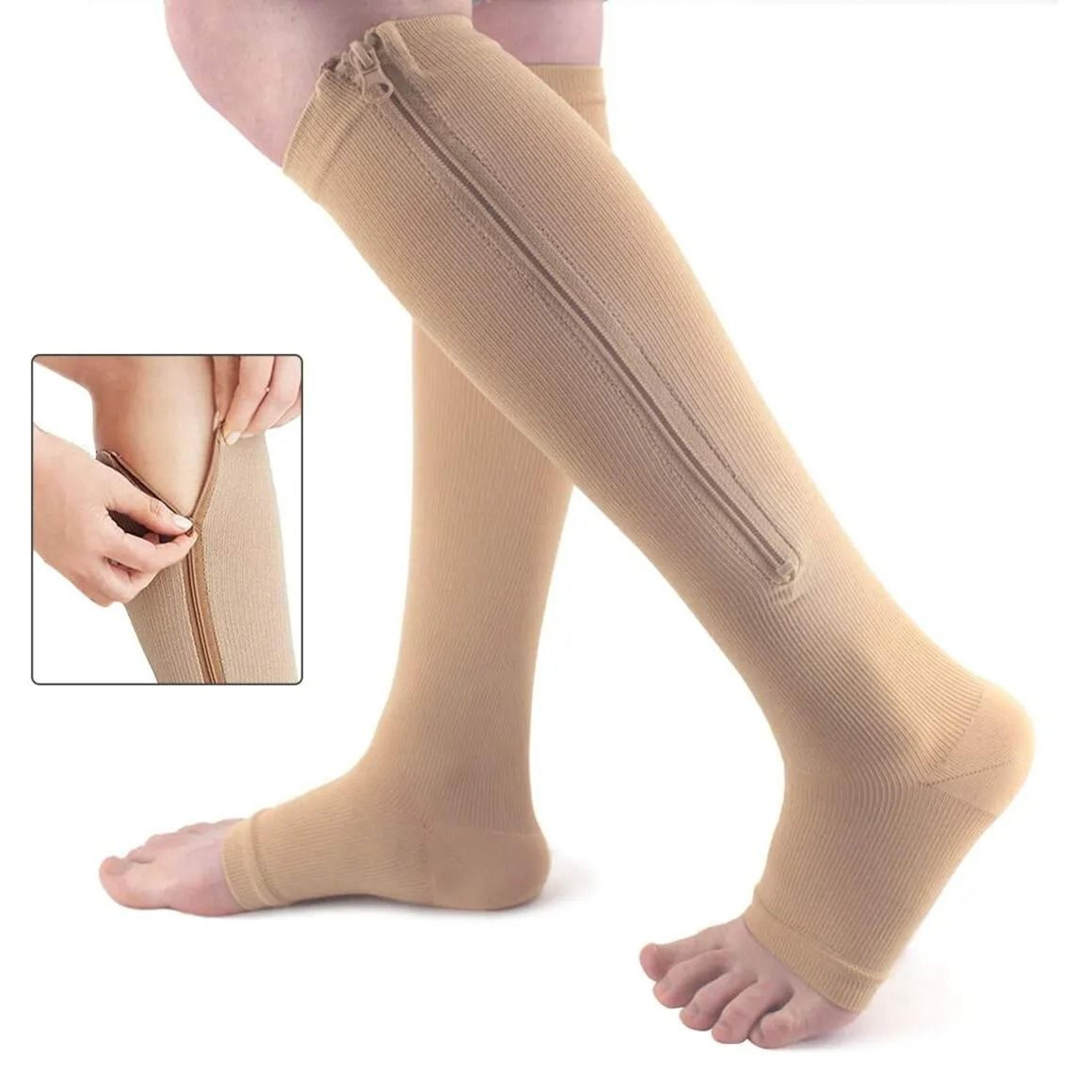 Compression Support Knee Socks With Zipper 3