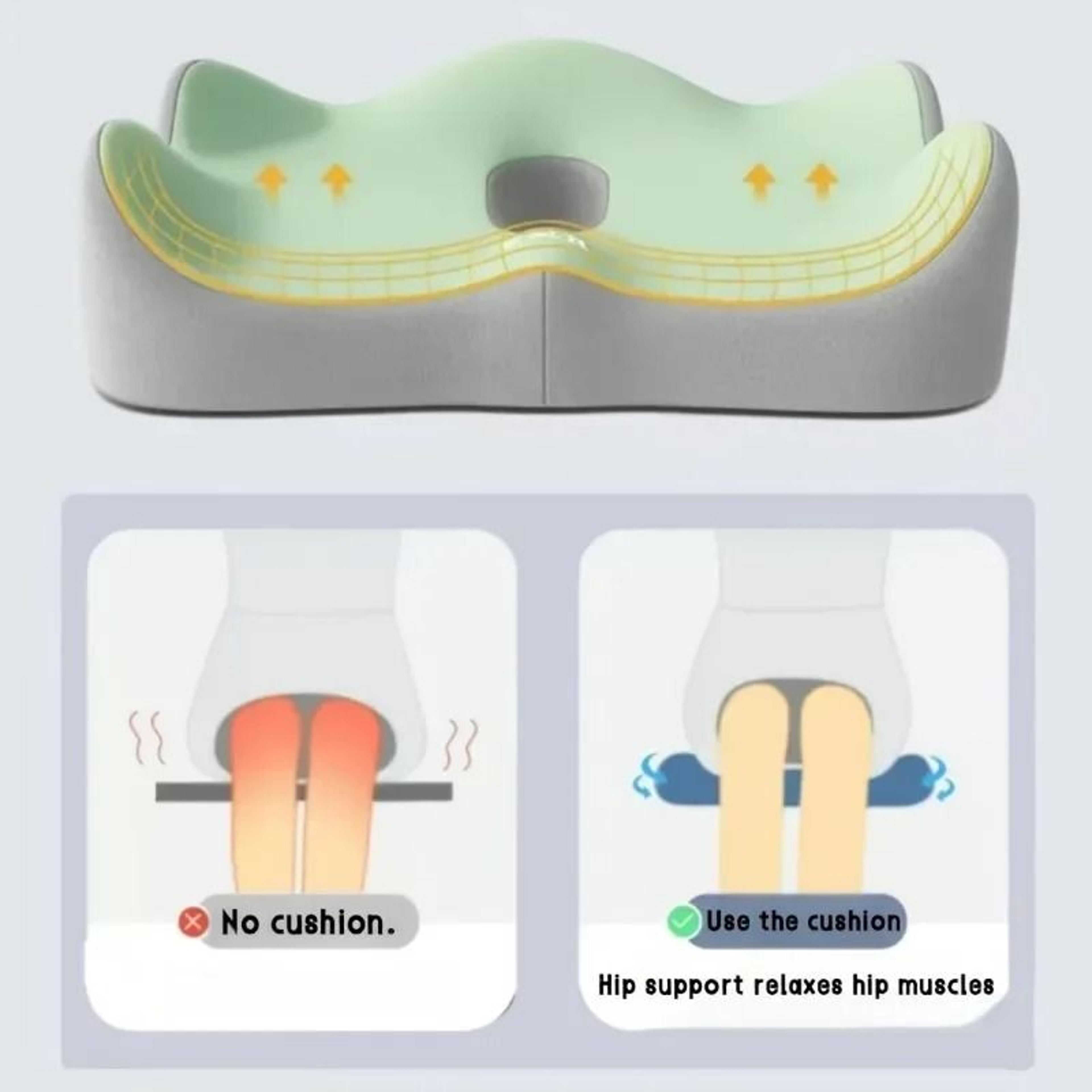 Ergonomic Three Zone Memory Foam Seat Cushion 1
