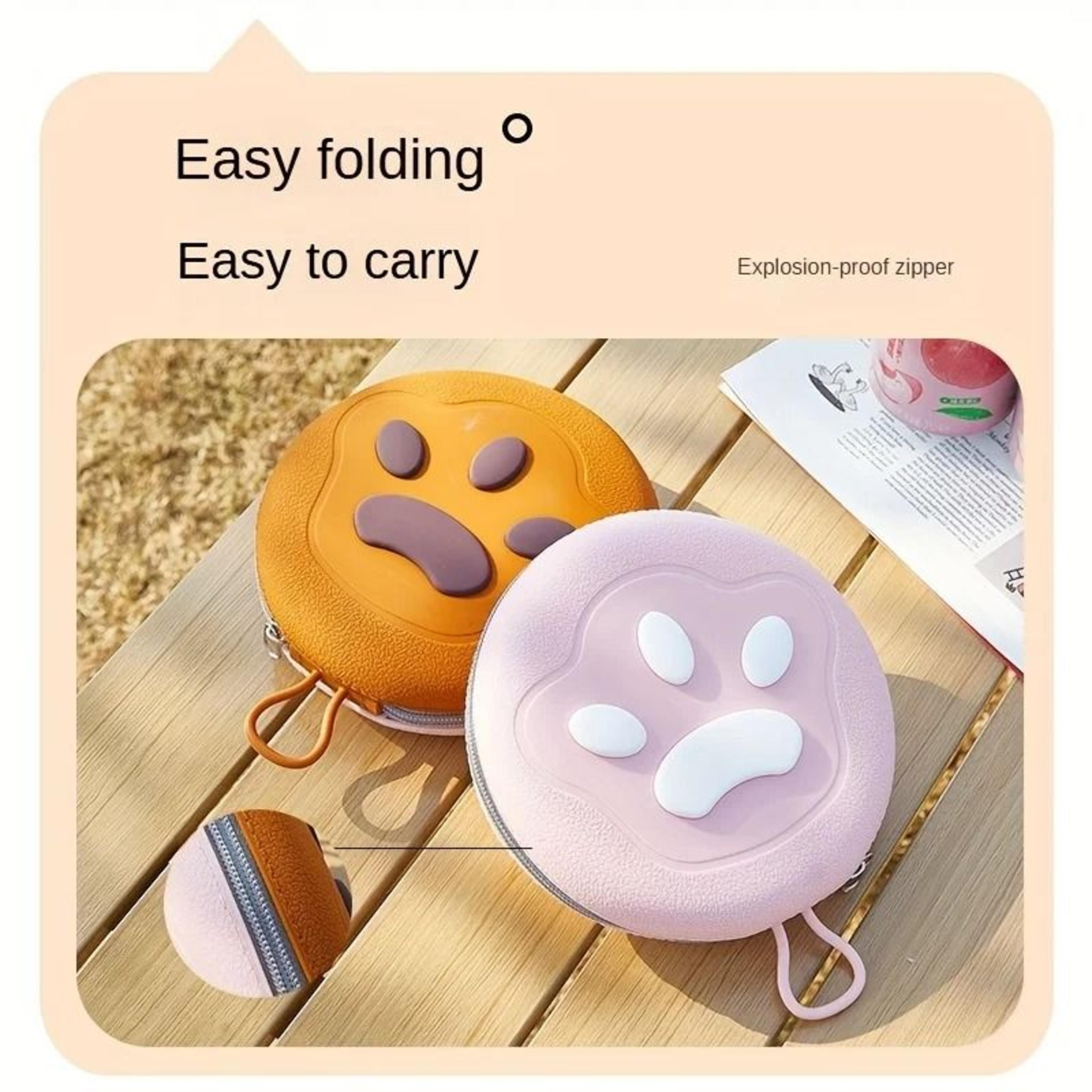 Foldable Silicone Double Pet Bowl 4