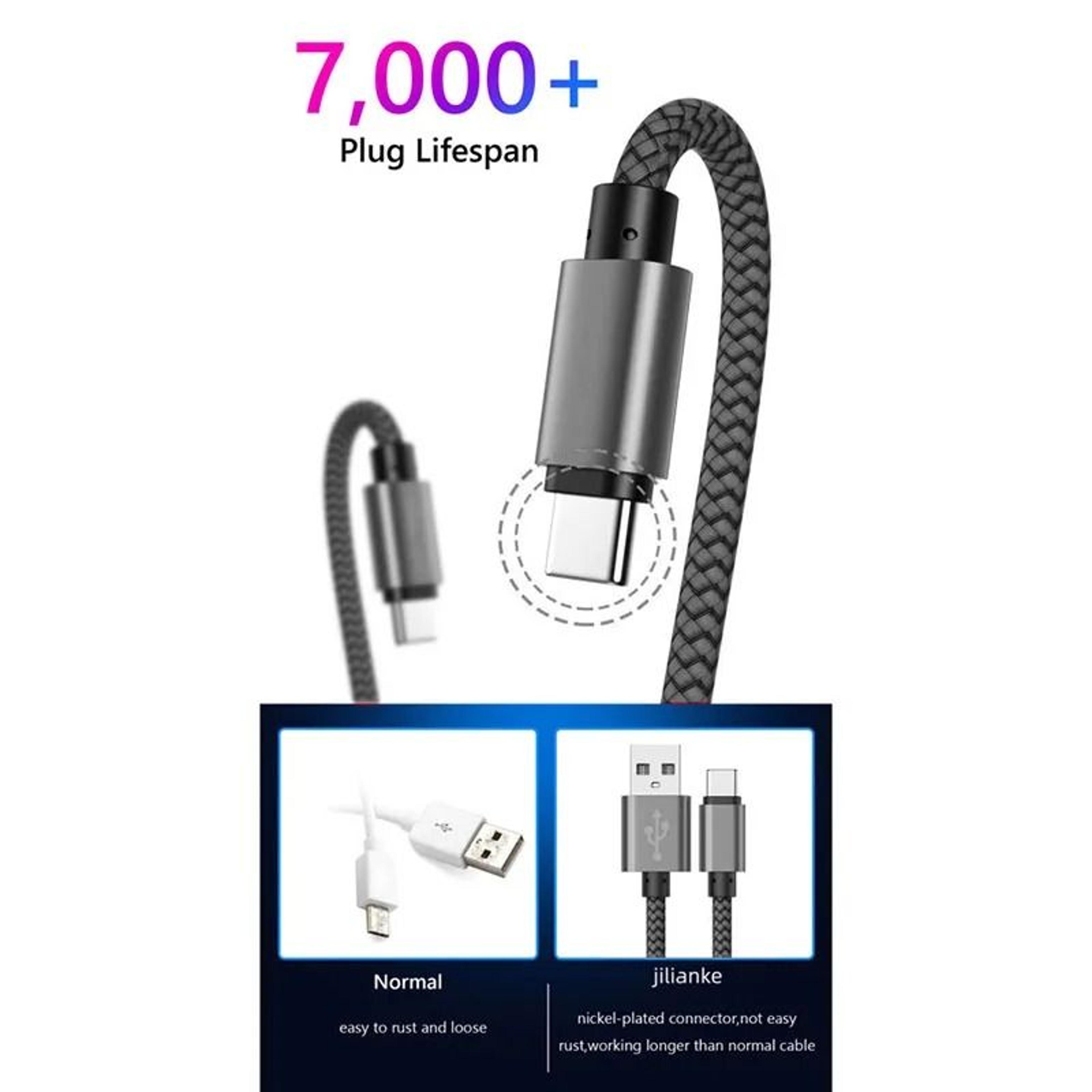 Fast Charging Nylon USB A To Type C Cable 2