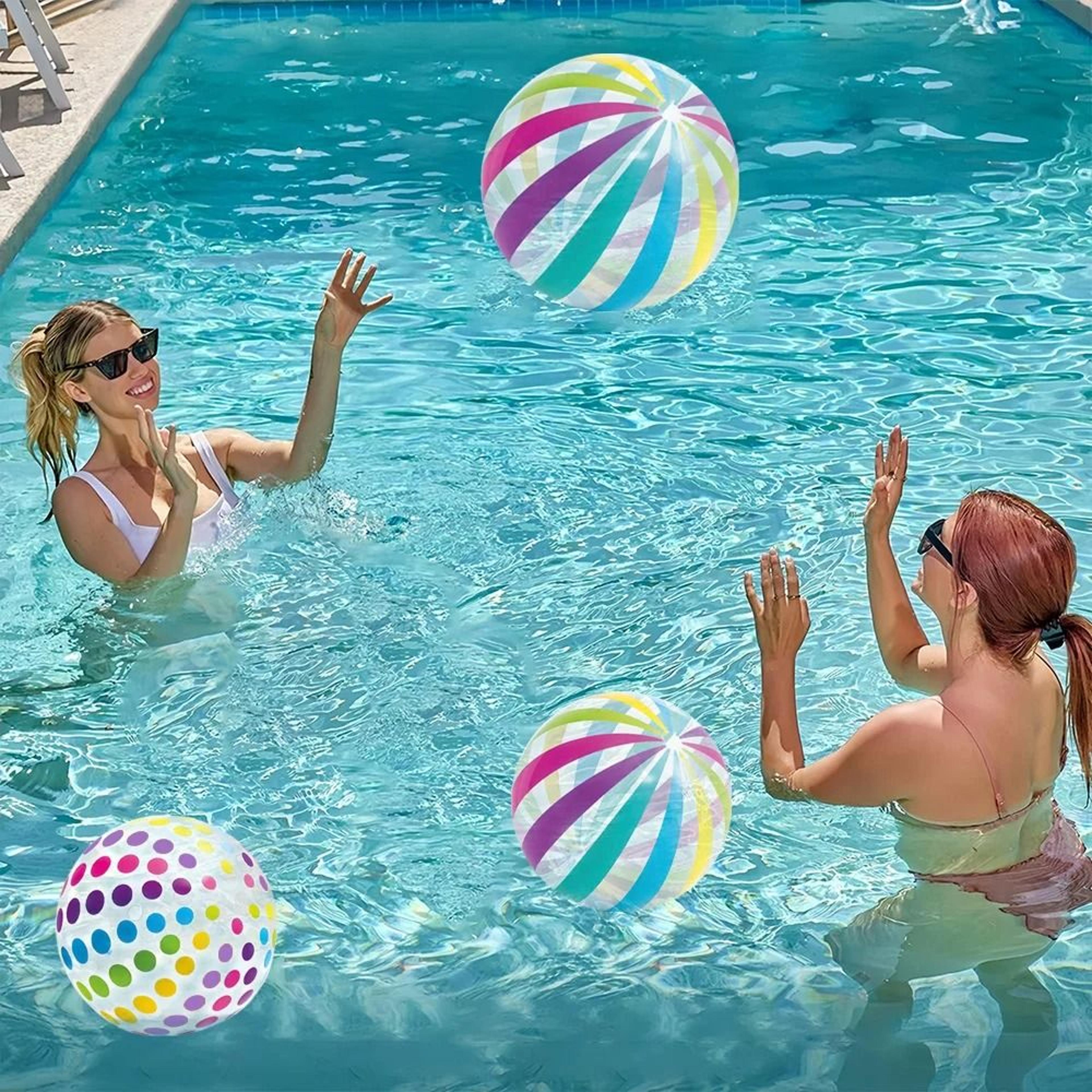 Inflatable Colorful Transparent Beach Ball 0