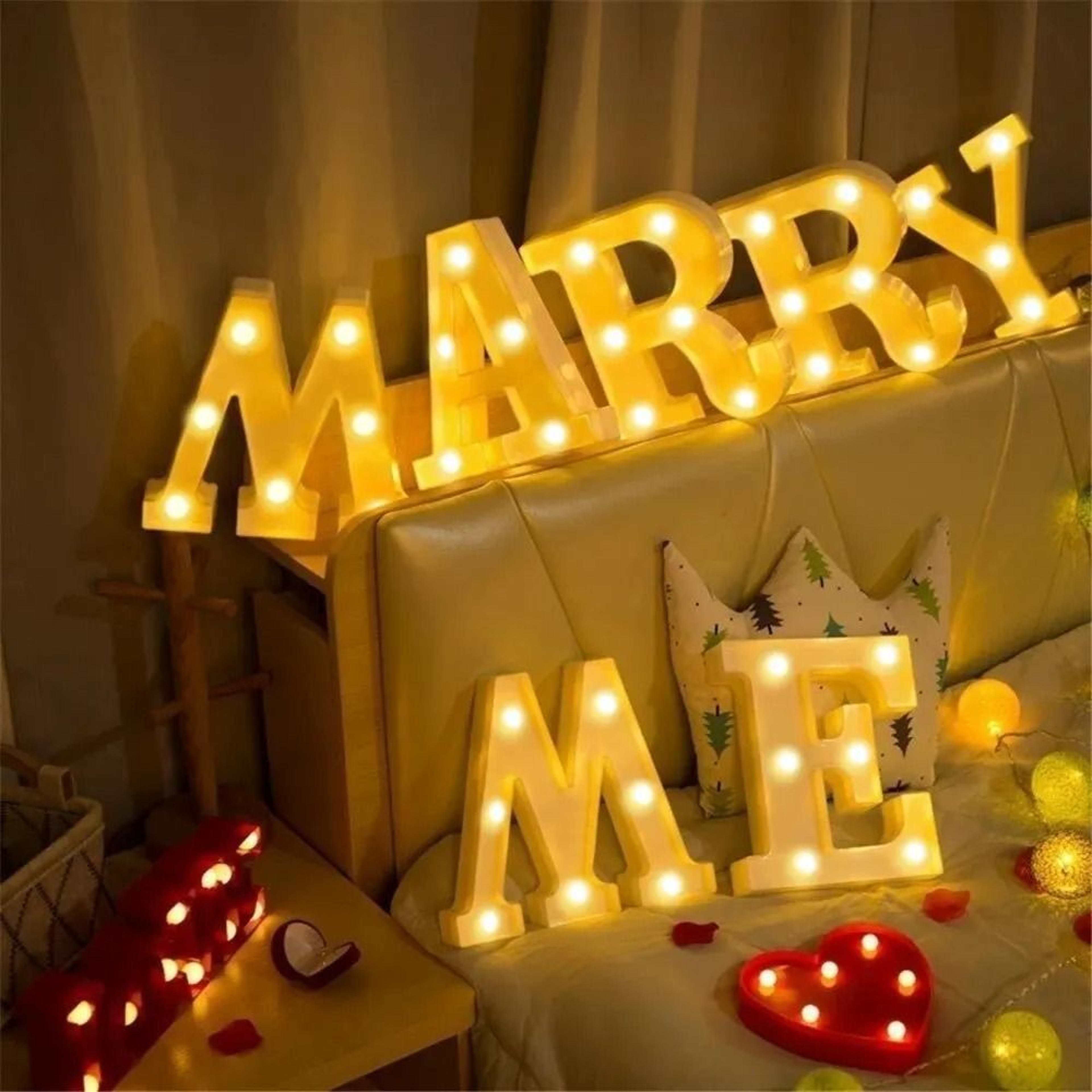 LED Alphabet And Number Decorative Night Light 4