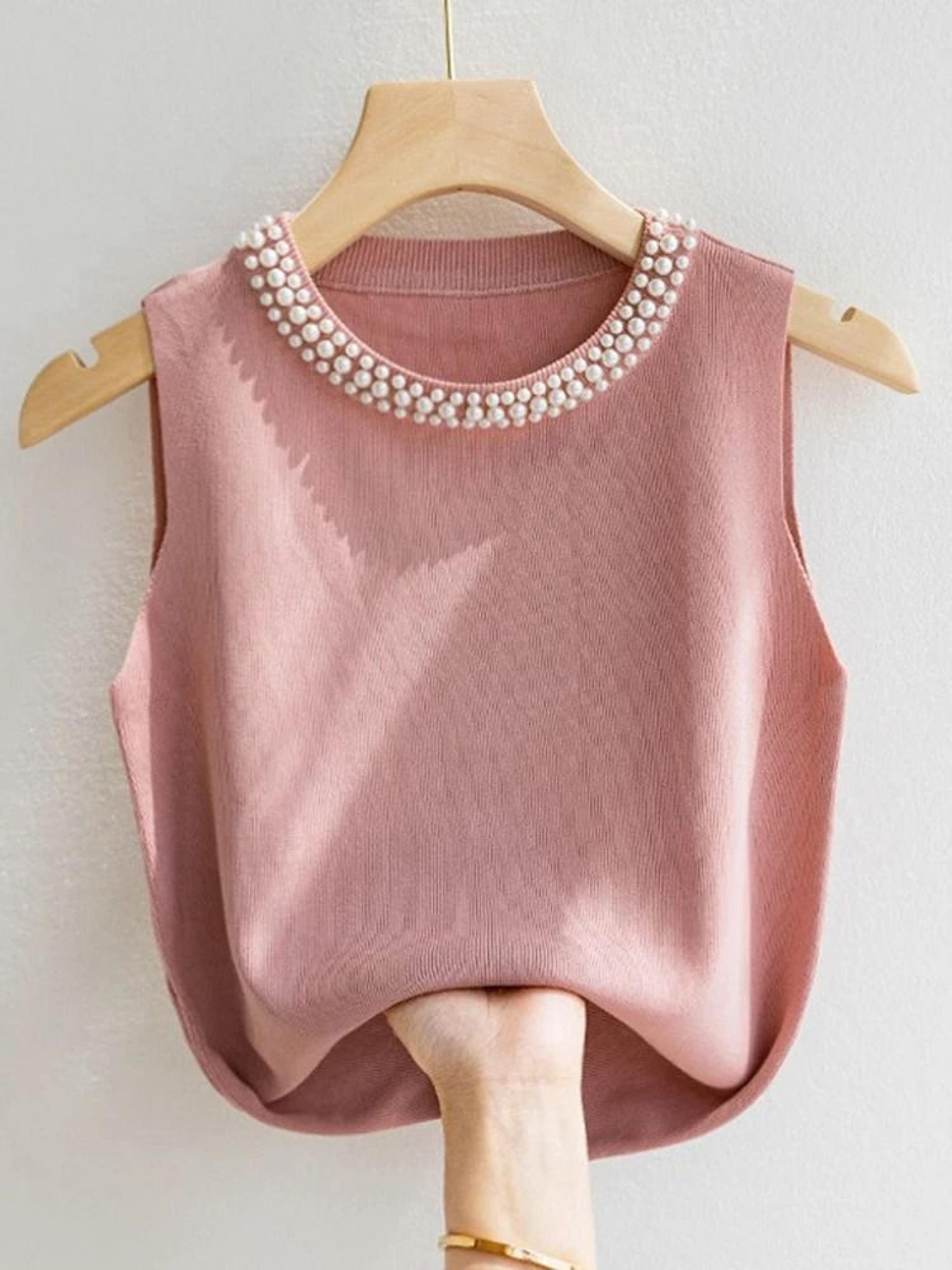 Sleeveless Knit Vest Top For Women Summer Casual Wear 2