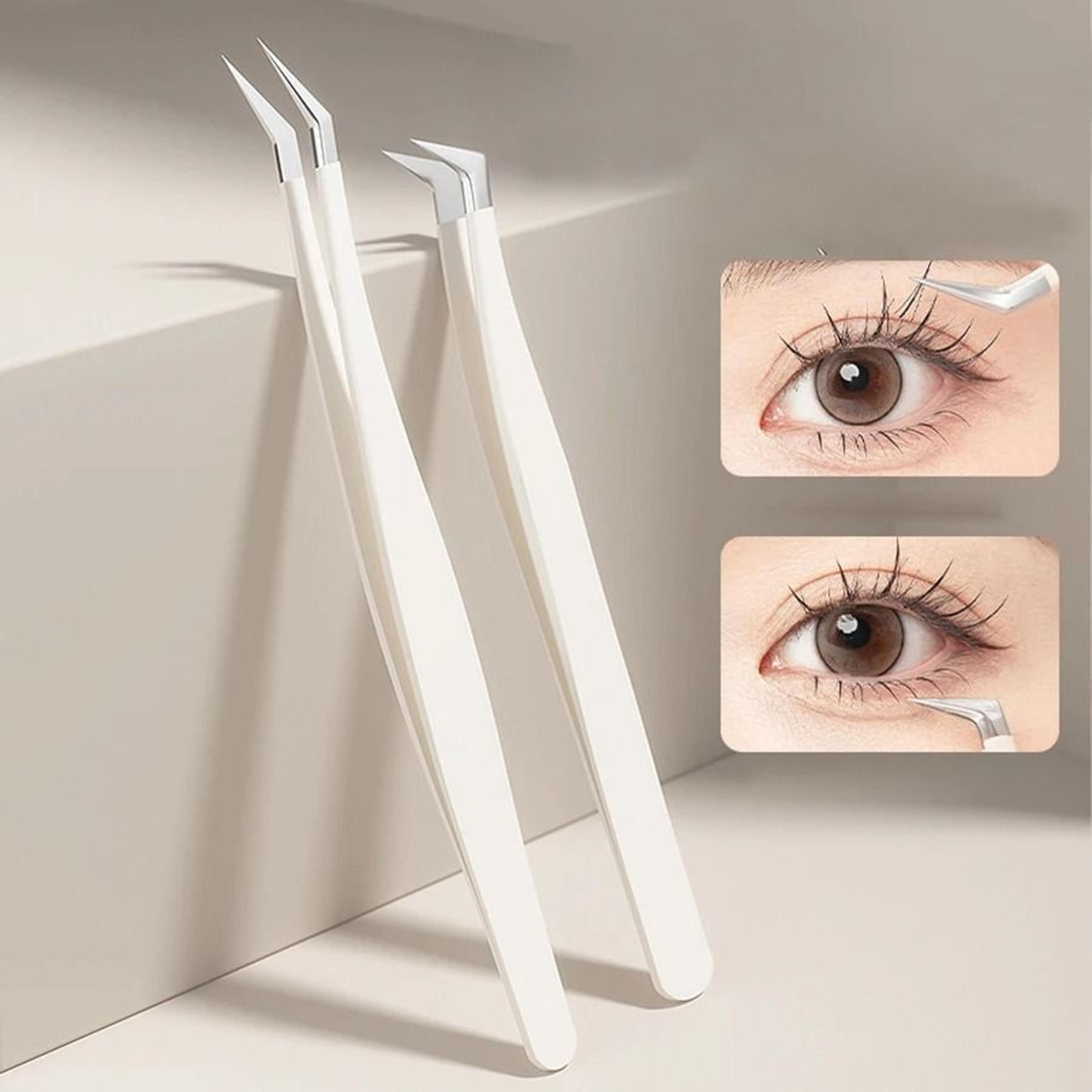 Stainless Steel Eyelash Extension Tweezers For Precision Lash Application 0