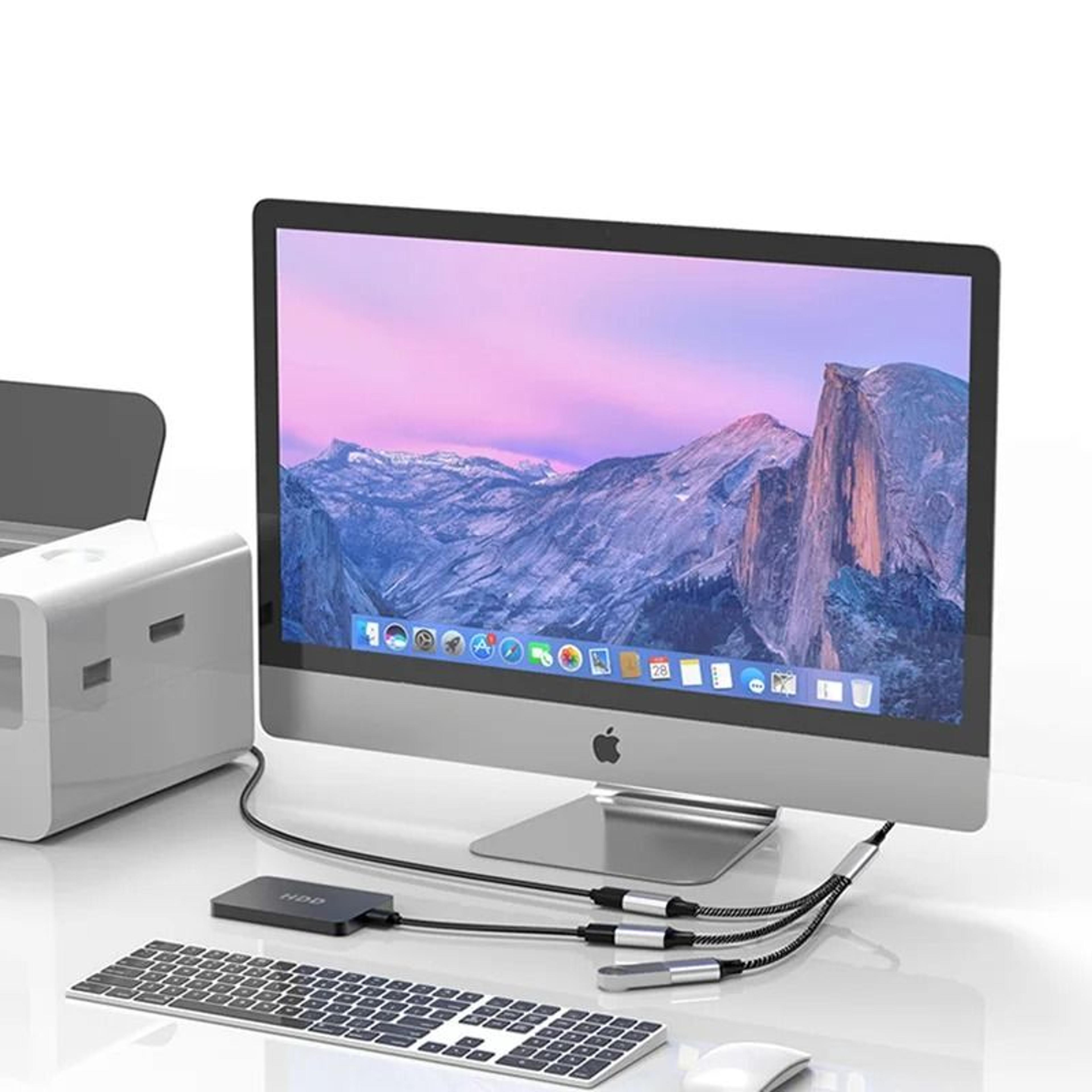 USB Cable Splitter Hub For Multi Device Charging And Power Expansion 2