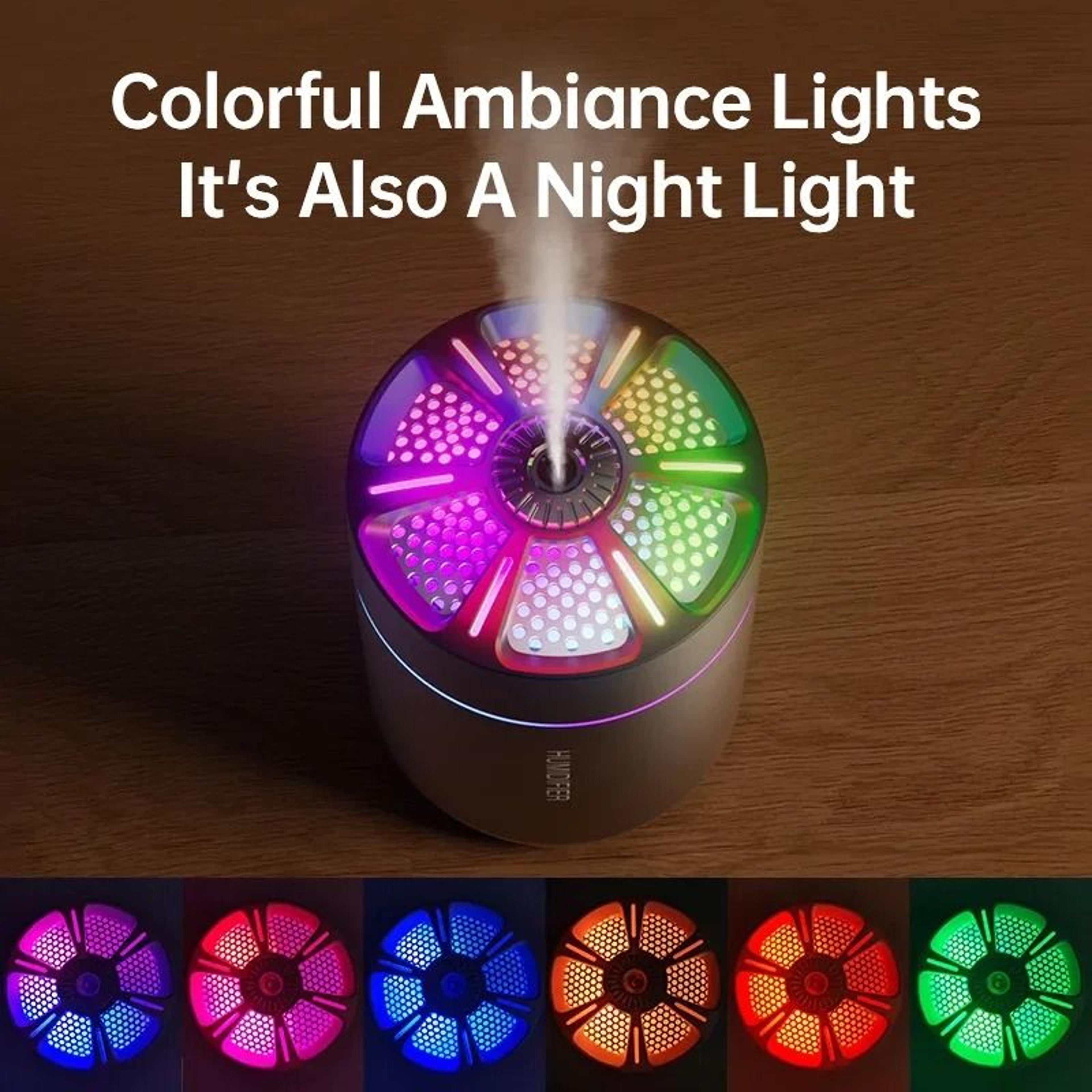 Mini Air Humidifier Aroma Diffuser With Colorful LED Light 2