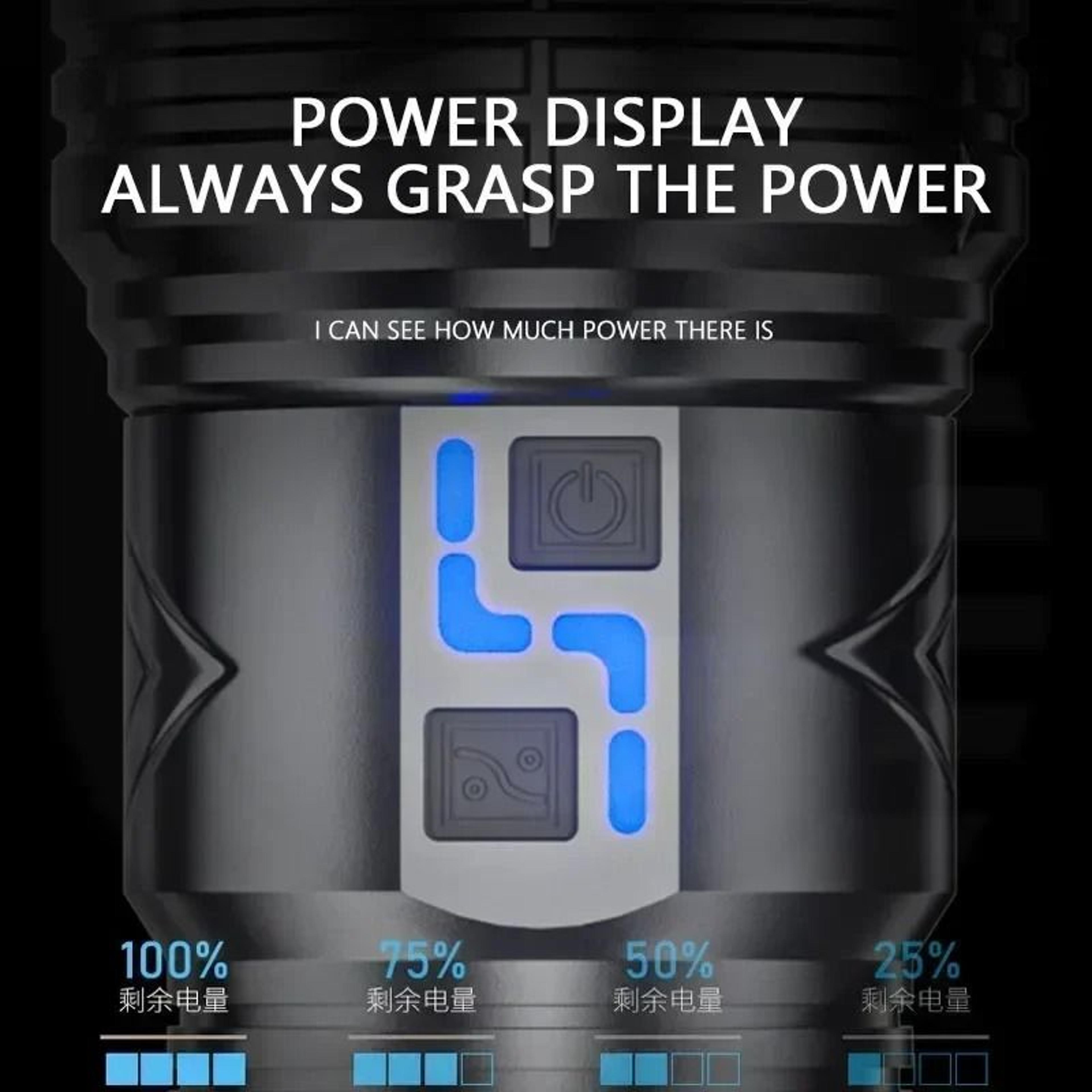 Ultra Powerful Long Range Tactical LED Flashlight With Type C Charging 2