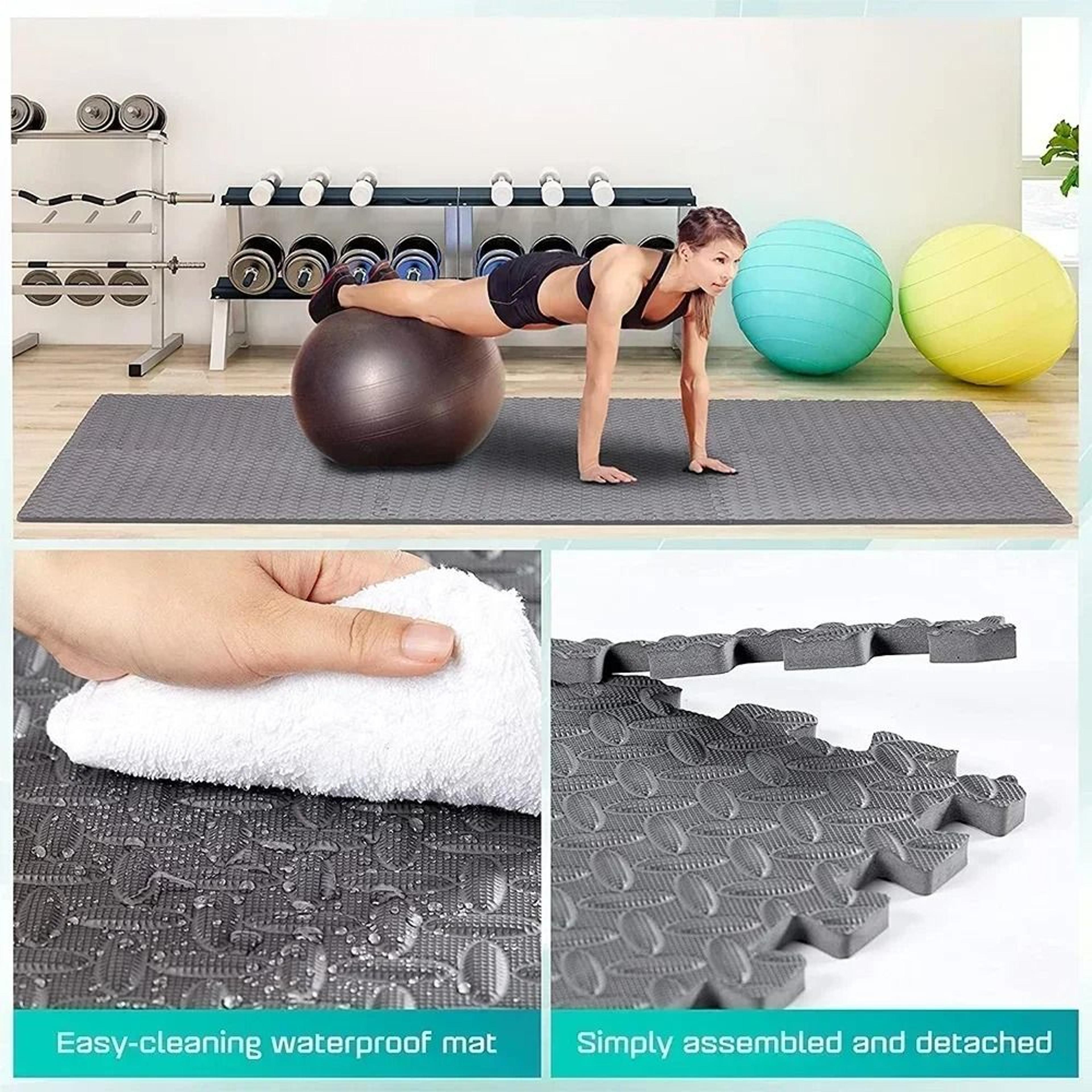 Interlocking EVA Puzzle Fitness Mat Tiles For Home Gym And Kids Play Area 3