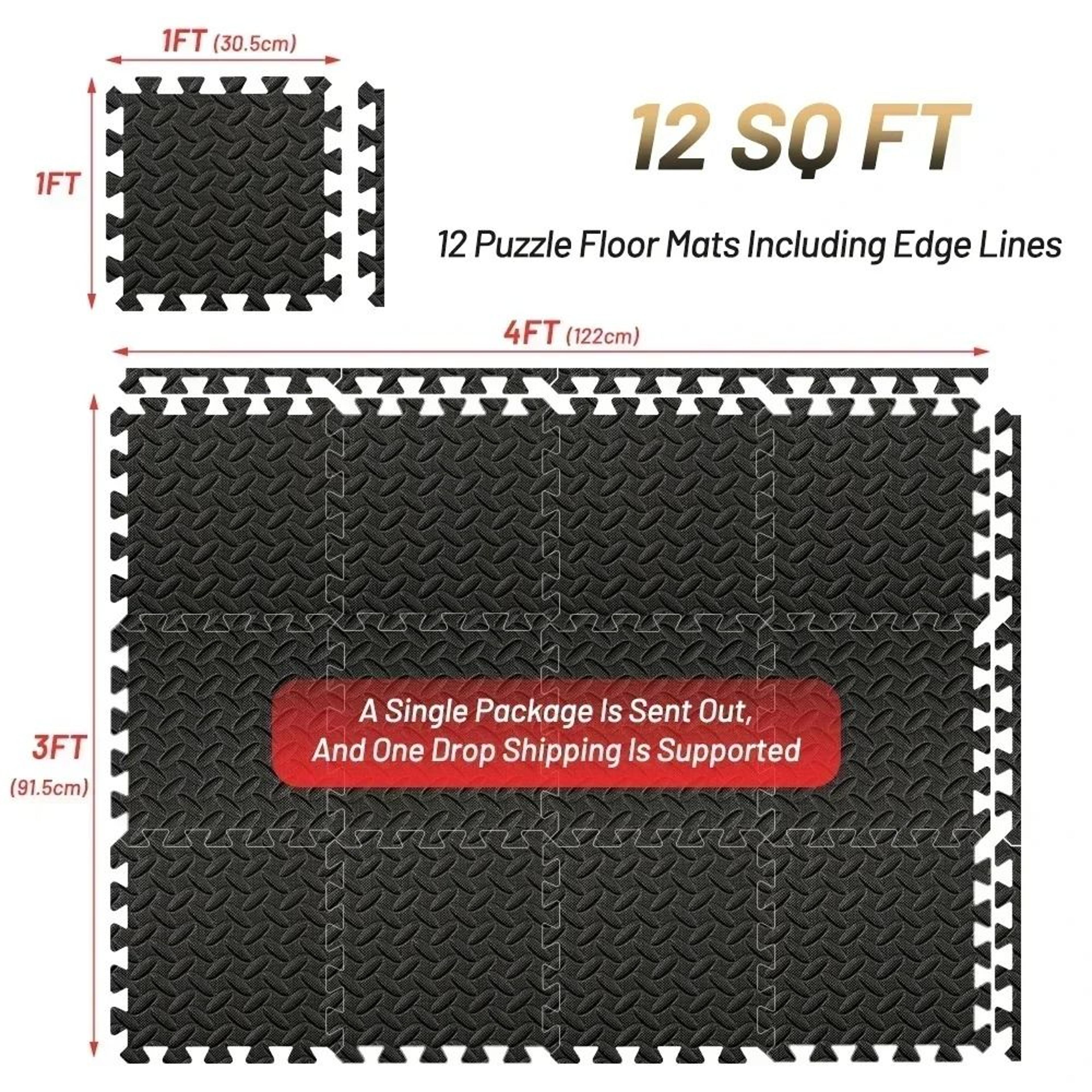 Interlocking EVA Puzzle Fitness Mat Tiles For Home Gym And Kids Play Area 5