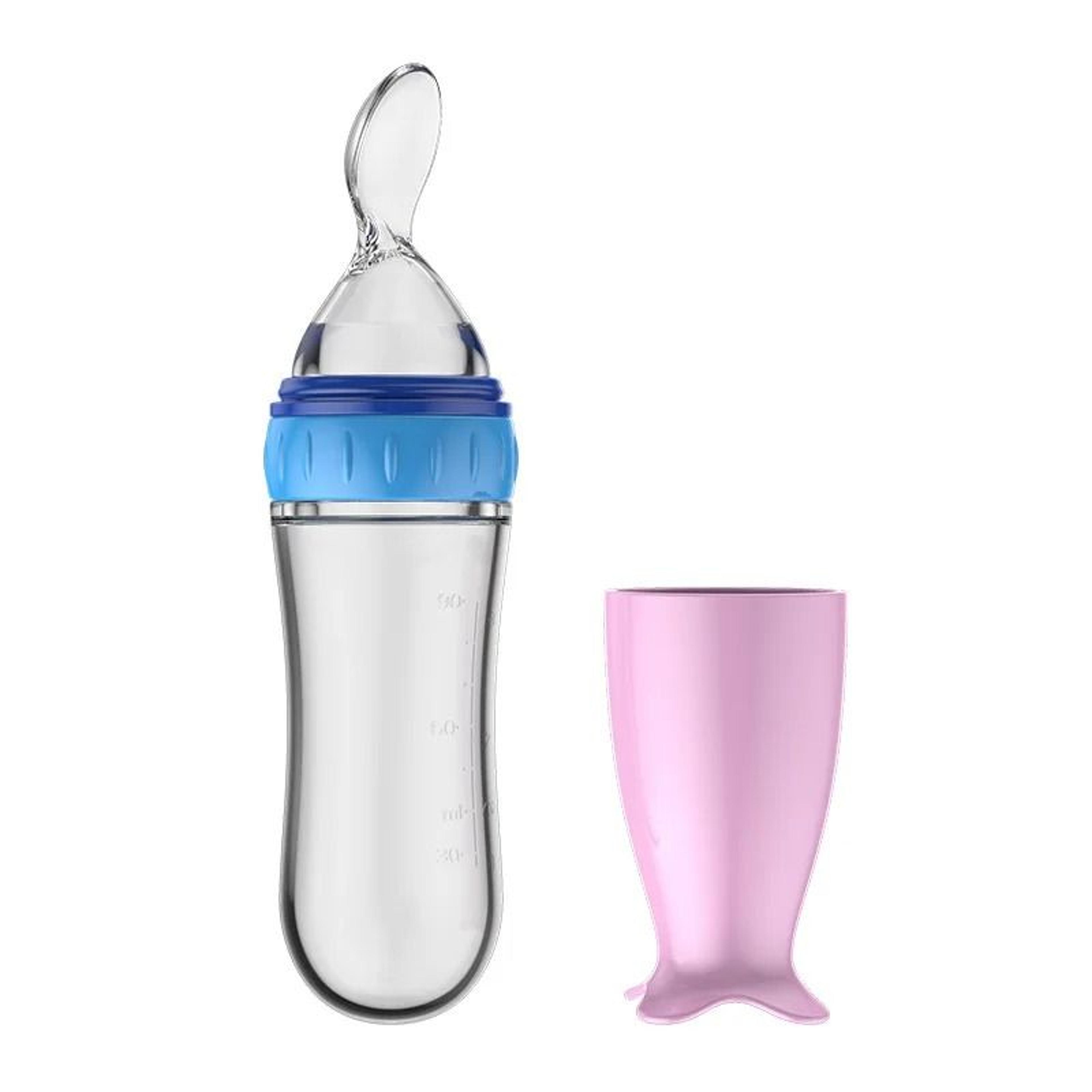 Silicone Baby Feeding Bottle With Squeeze Spoon For Rice Cereal And Milk 9