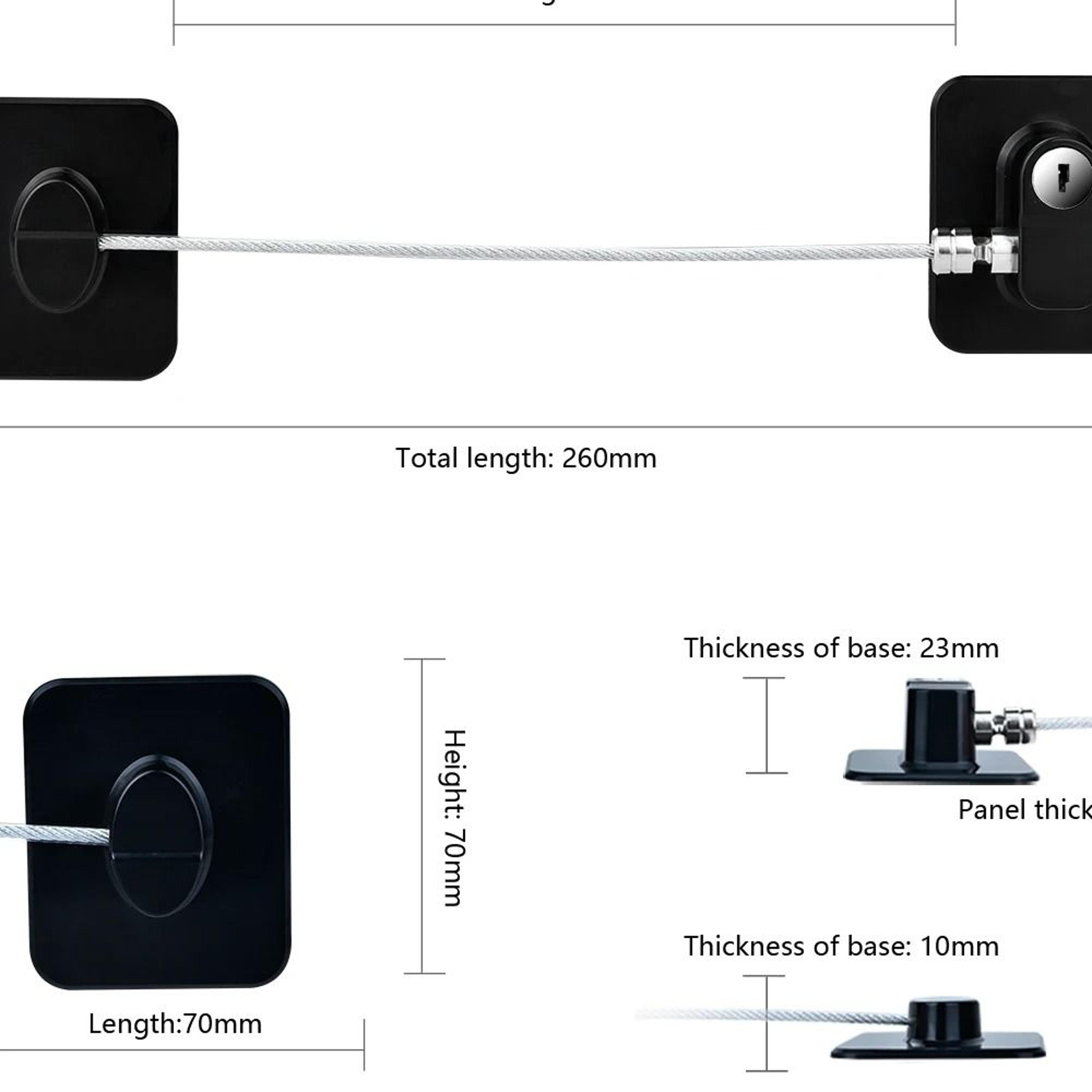 Baby Child Safety Cable Lock For Windows Doors And Cabinets 5
