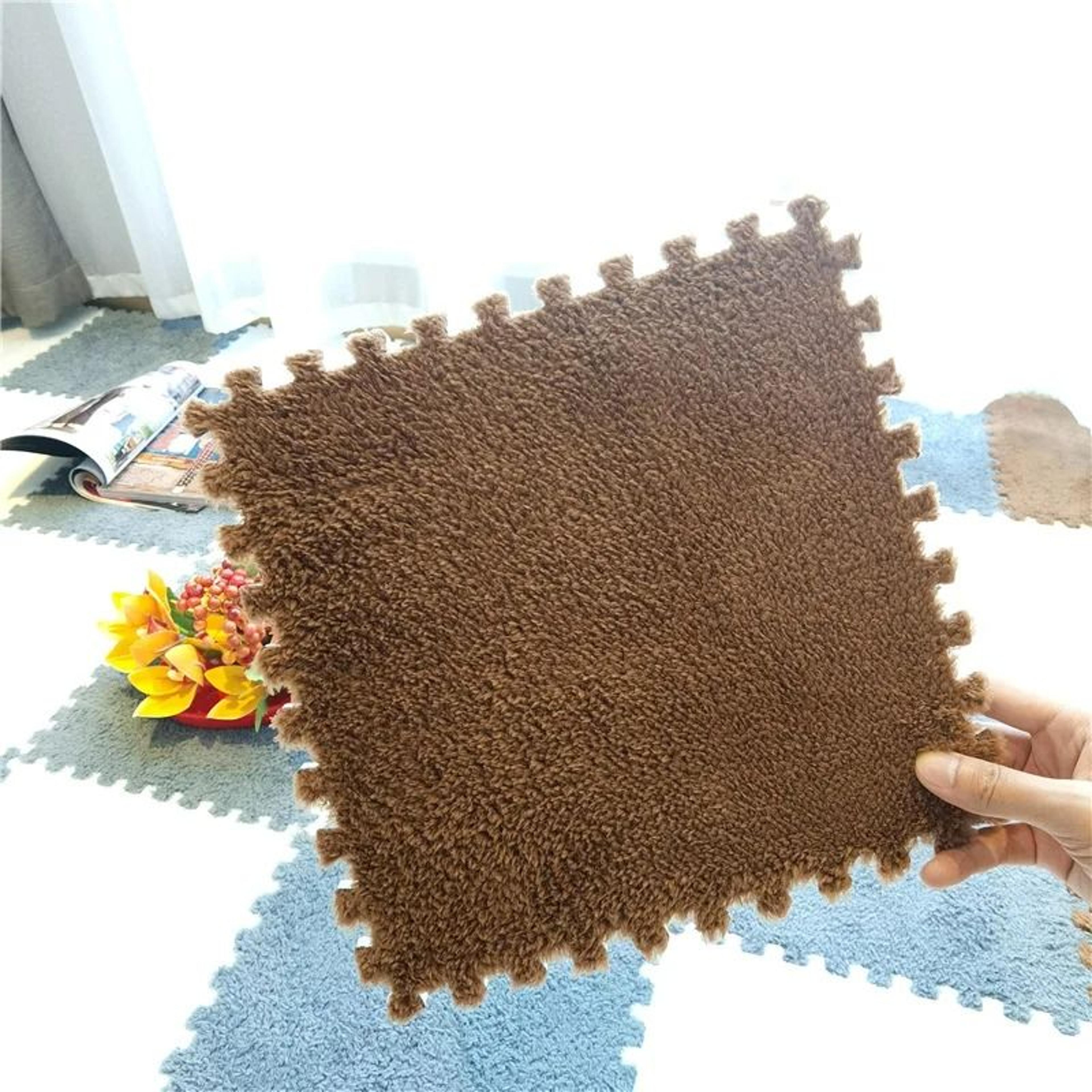 Soft Plush Interlocking Baby Play Mat Floor Tiles For Safe Play 10