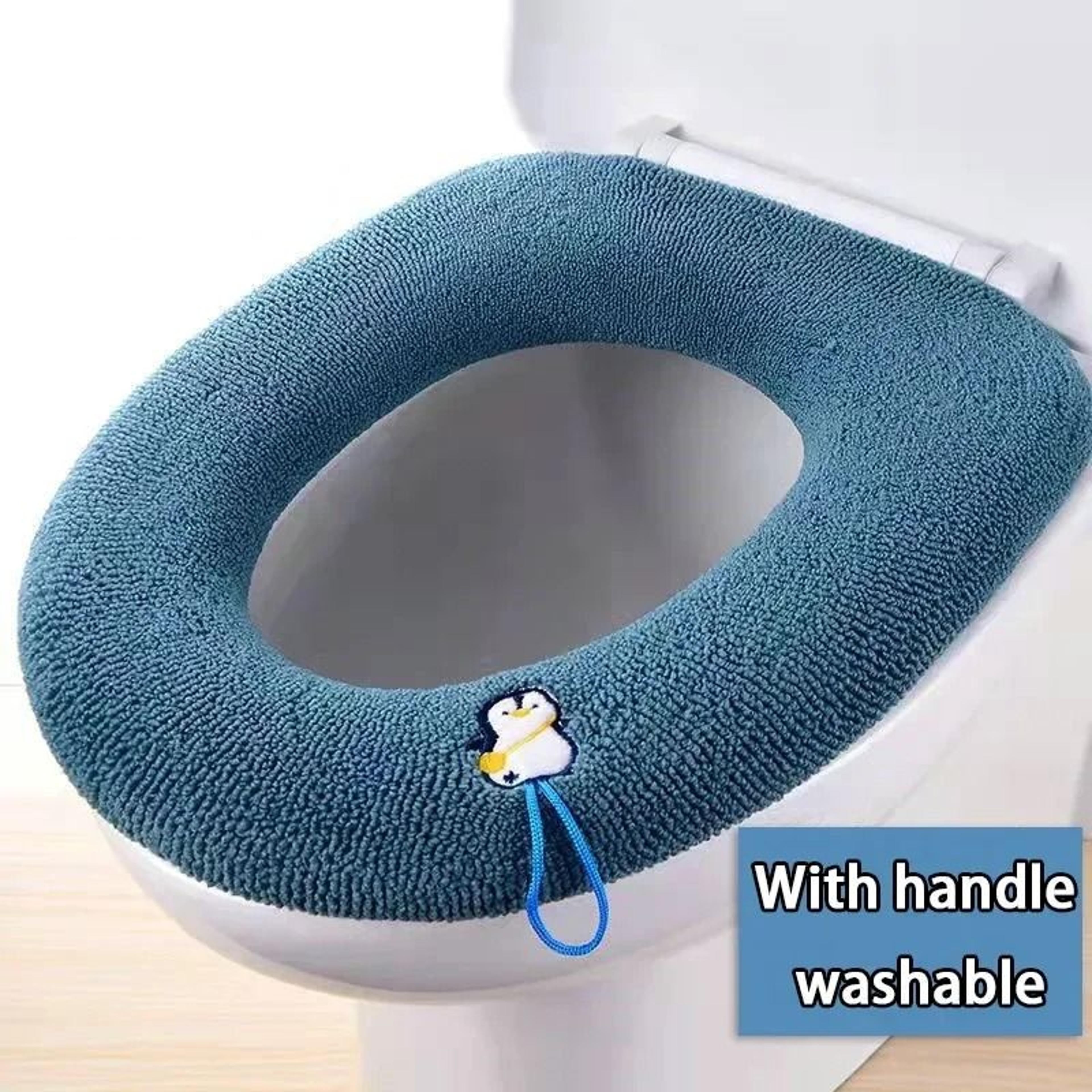 thick washable toilet seat cover mat for bathroom comfort