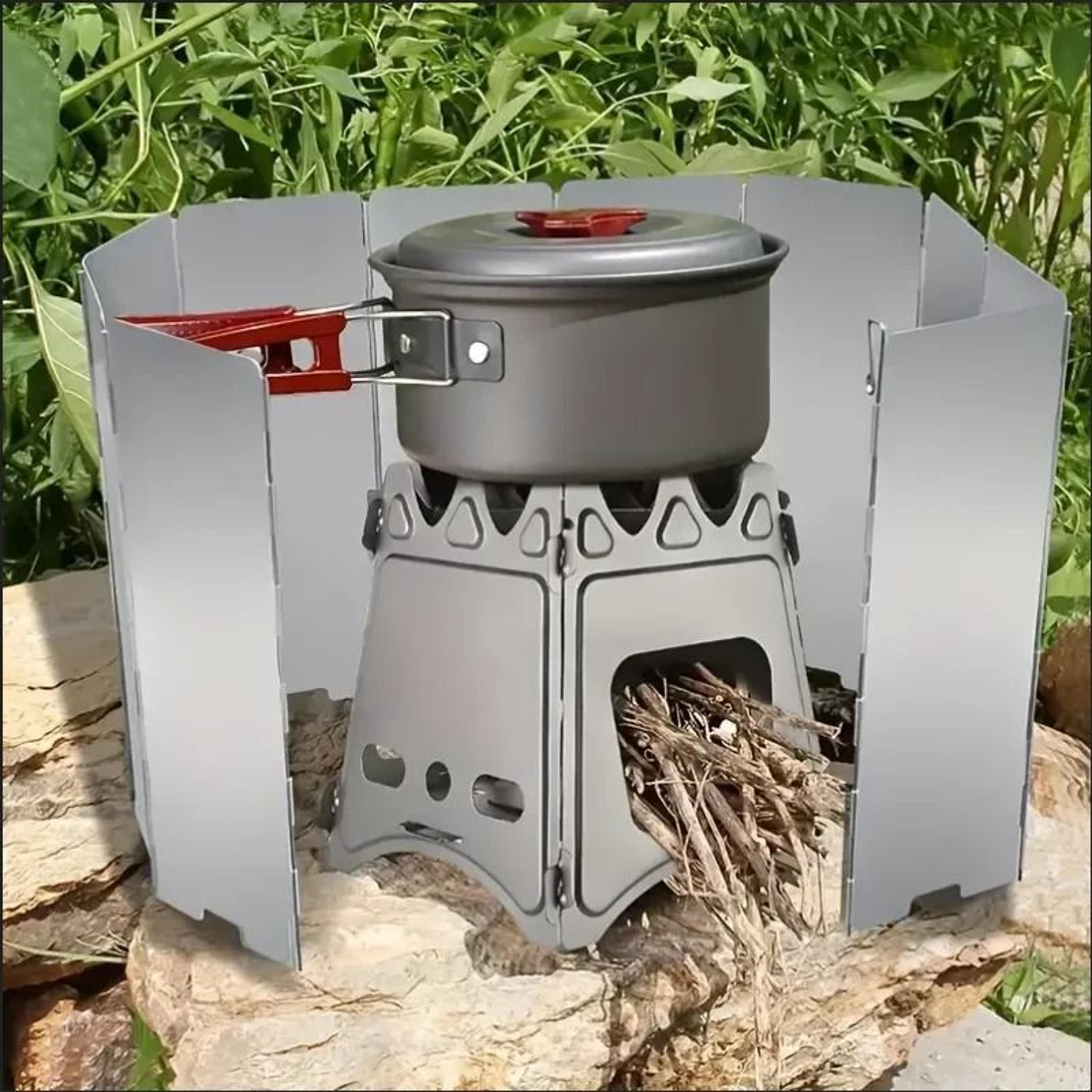 Aluminum Alloy Outdoor Camping Stove Windscreen For Outdoor Cooking 1
