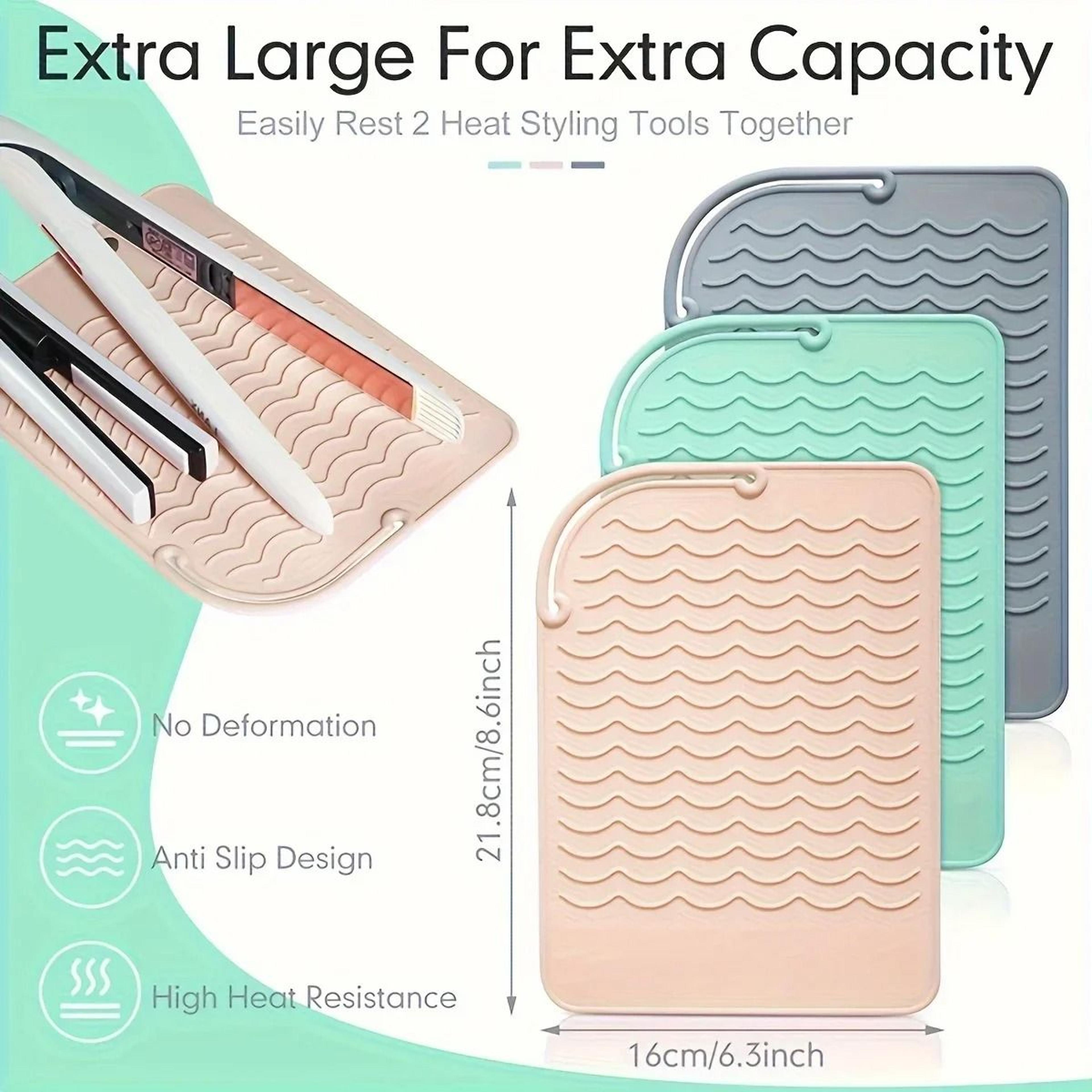 Heat Resistant Silicone Mat For Hair Tools And Countertop Protection 2