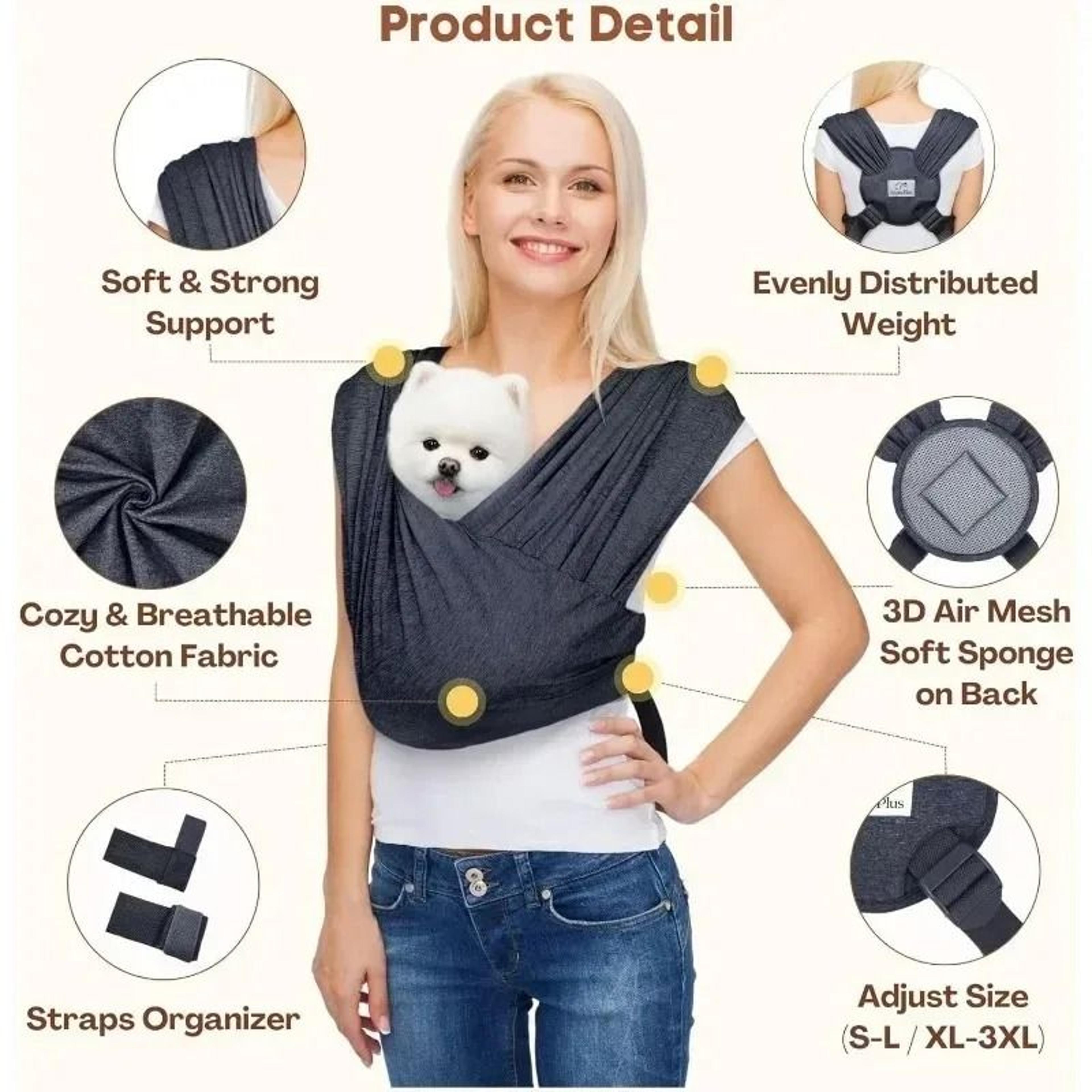 Adjustable Front Facing Dog And Cat Carrier Sling Bag 5