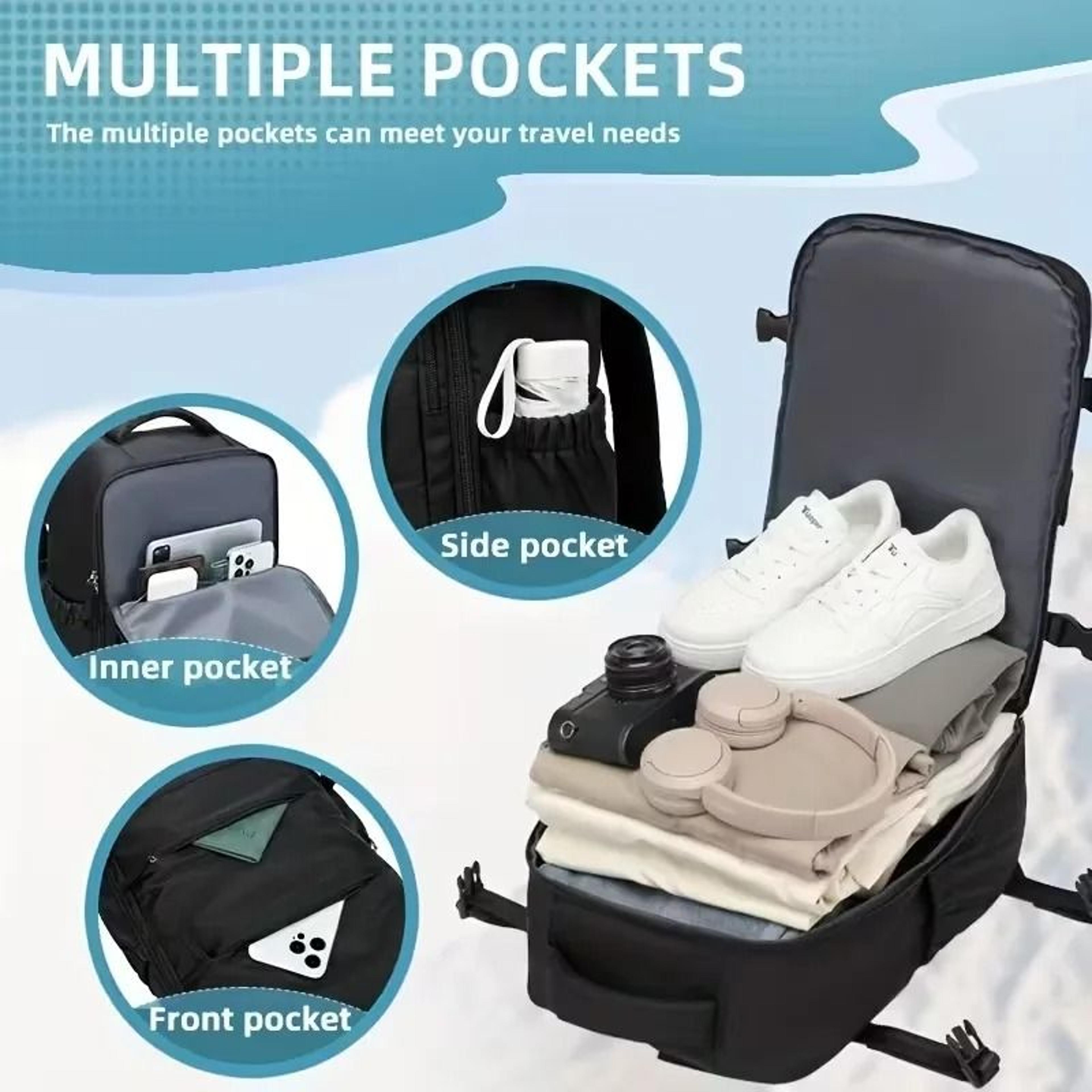 Vacuum Compression Travel Backpack With Pump For Space Saving Packing 3