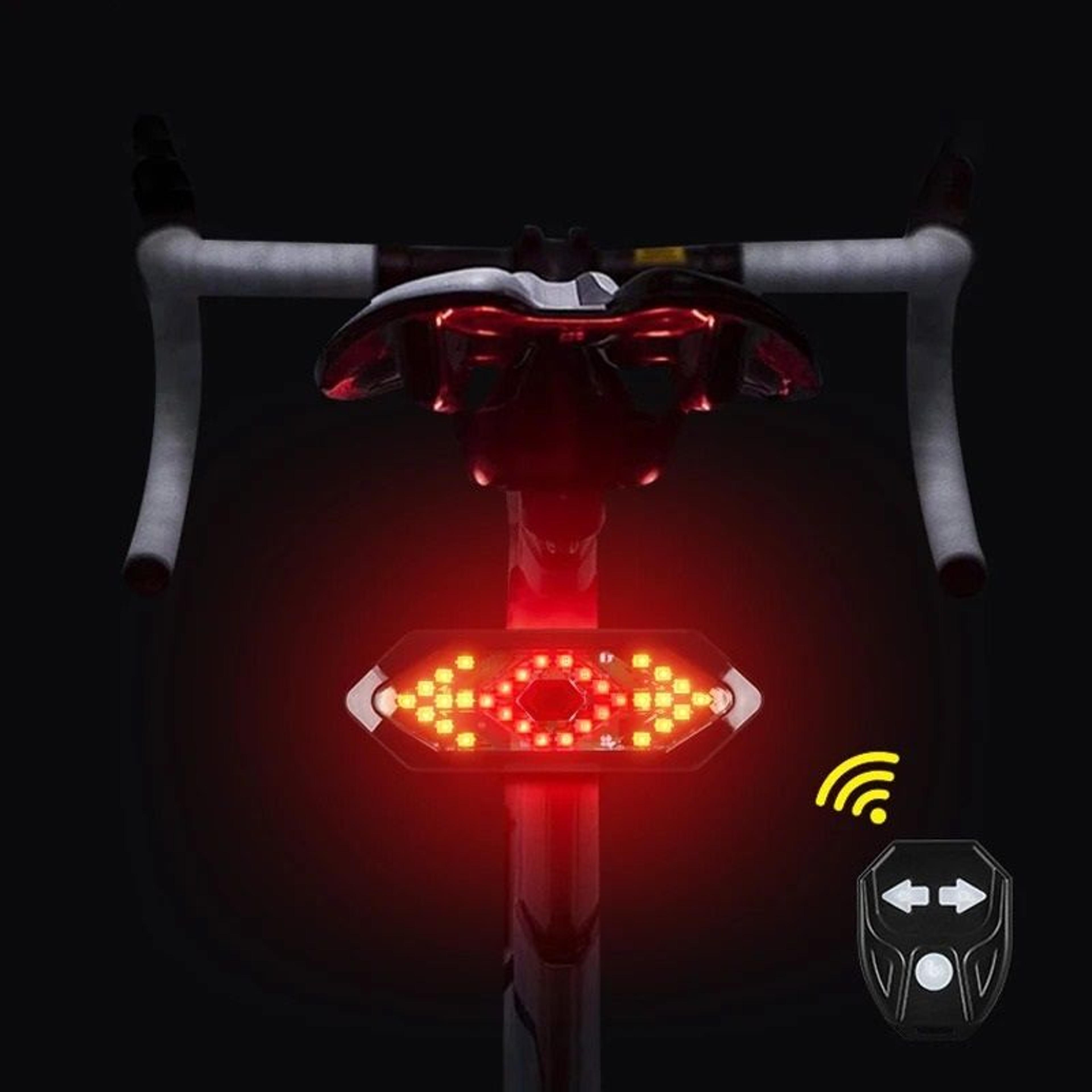USB Rechargeable Bicycle Turn Signal Rear Light With Wireless Remote 0