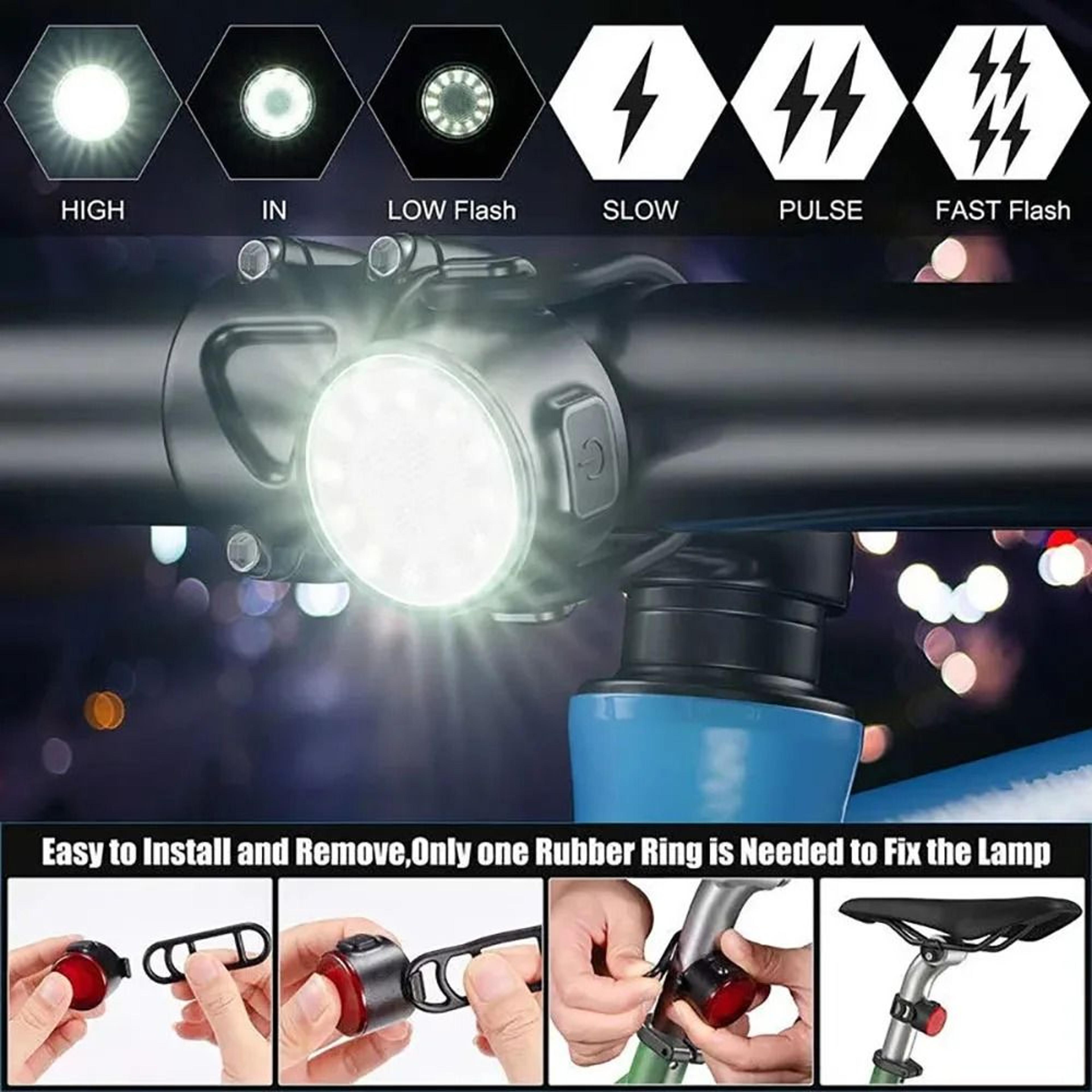 Increase Your Visibility And Safety During Night Rides With This Rechargeable Bike Light Set Featur 0