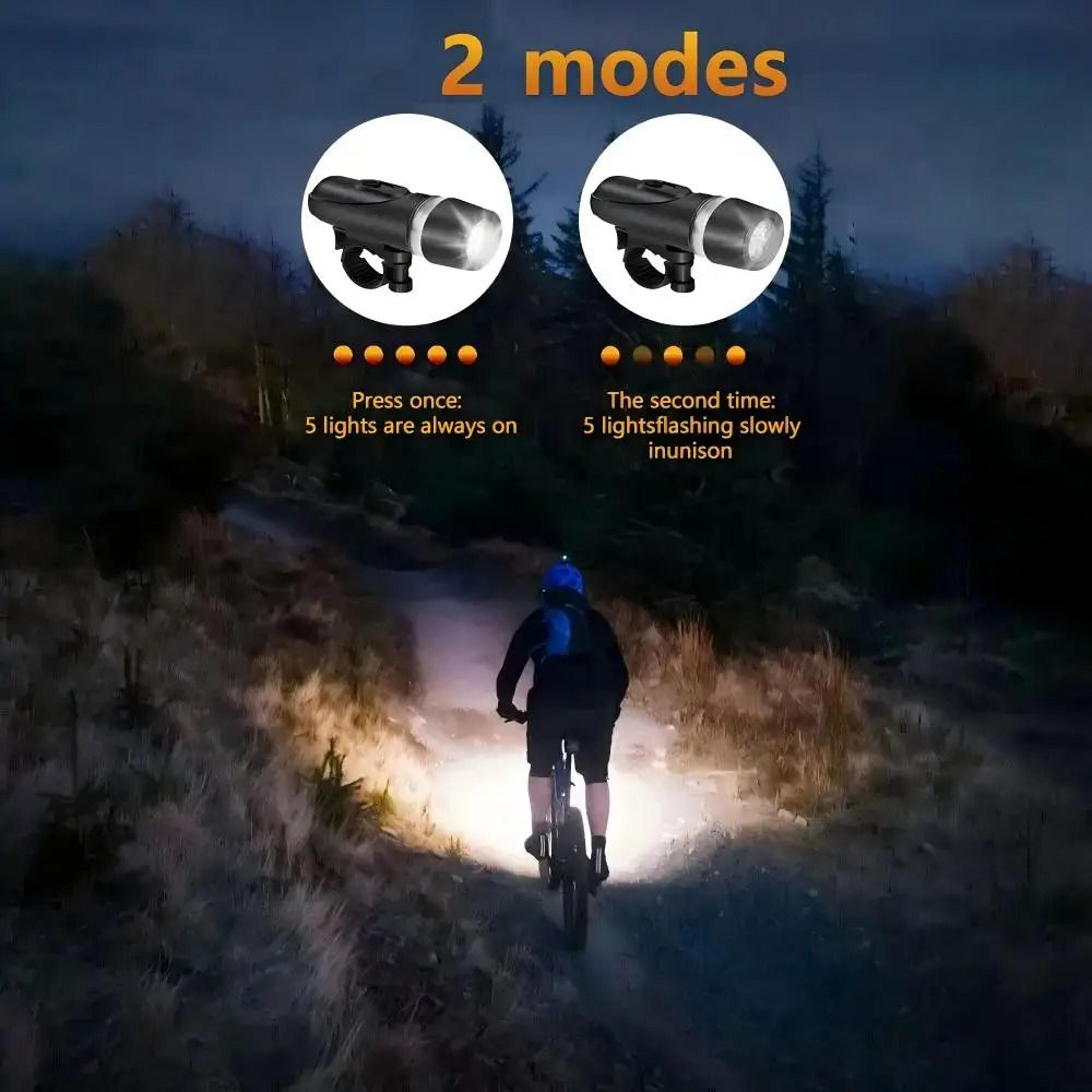 LED Bicycle Front And Rear Light Set With Safety Warning Lights 2
