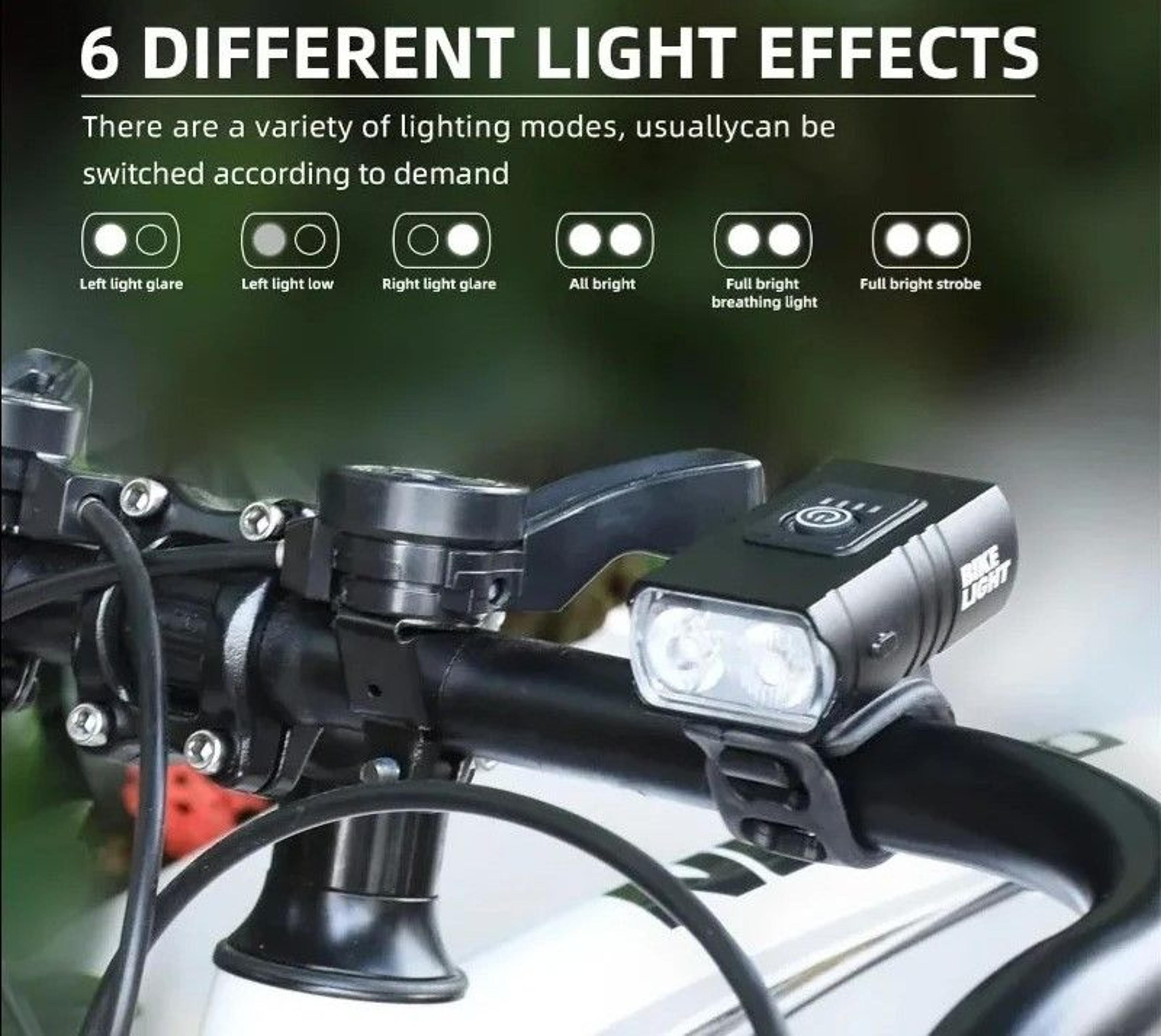 USB Rechargeable Bicycle Front Light With Adjustable LED Brightness 3