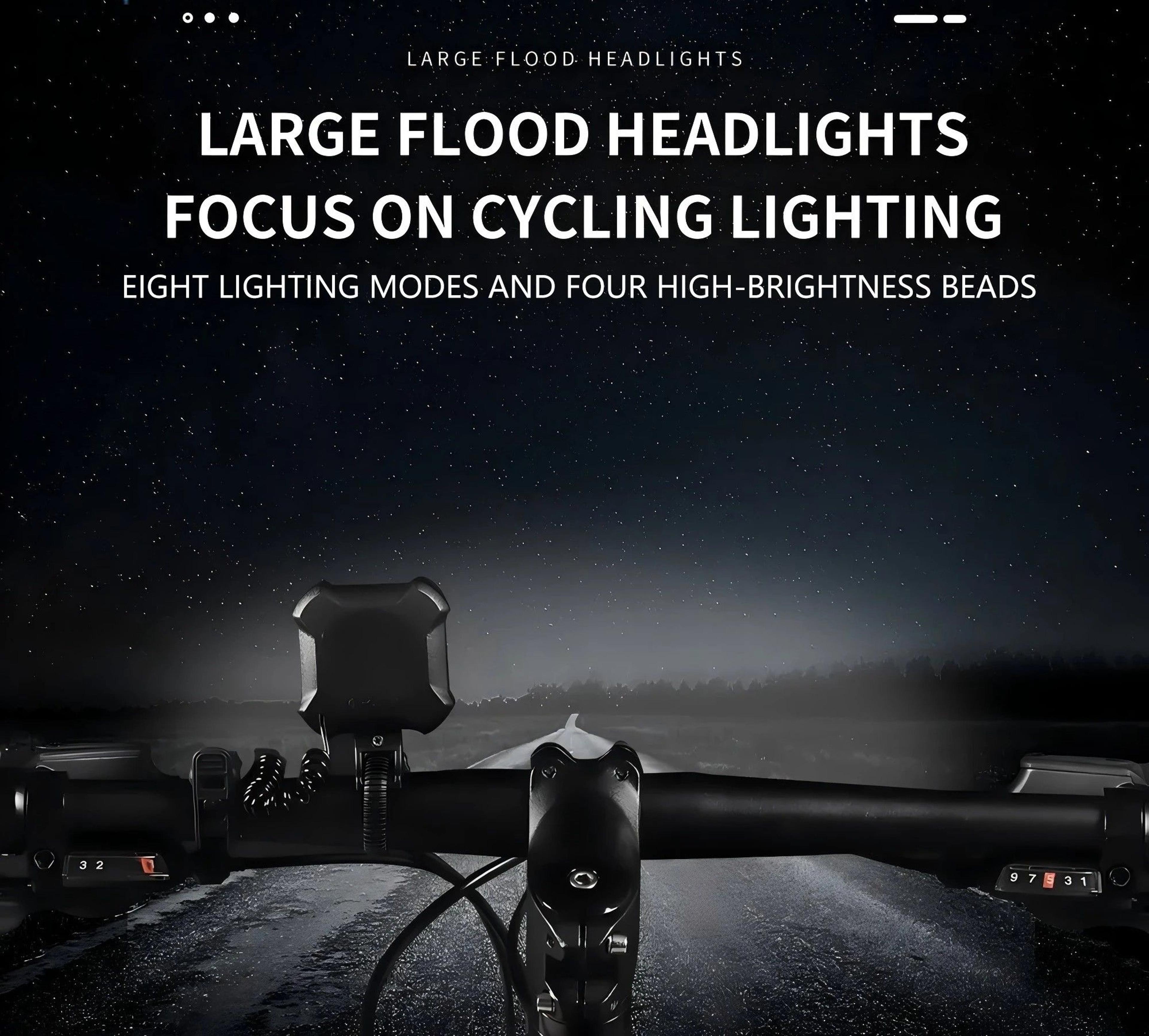 USB Rechargeable Bike Light With Electronic Bell And Horn Cycling Safety Headlight 2