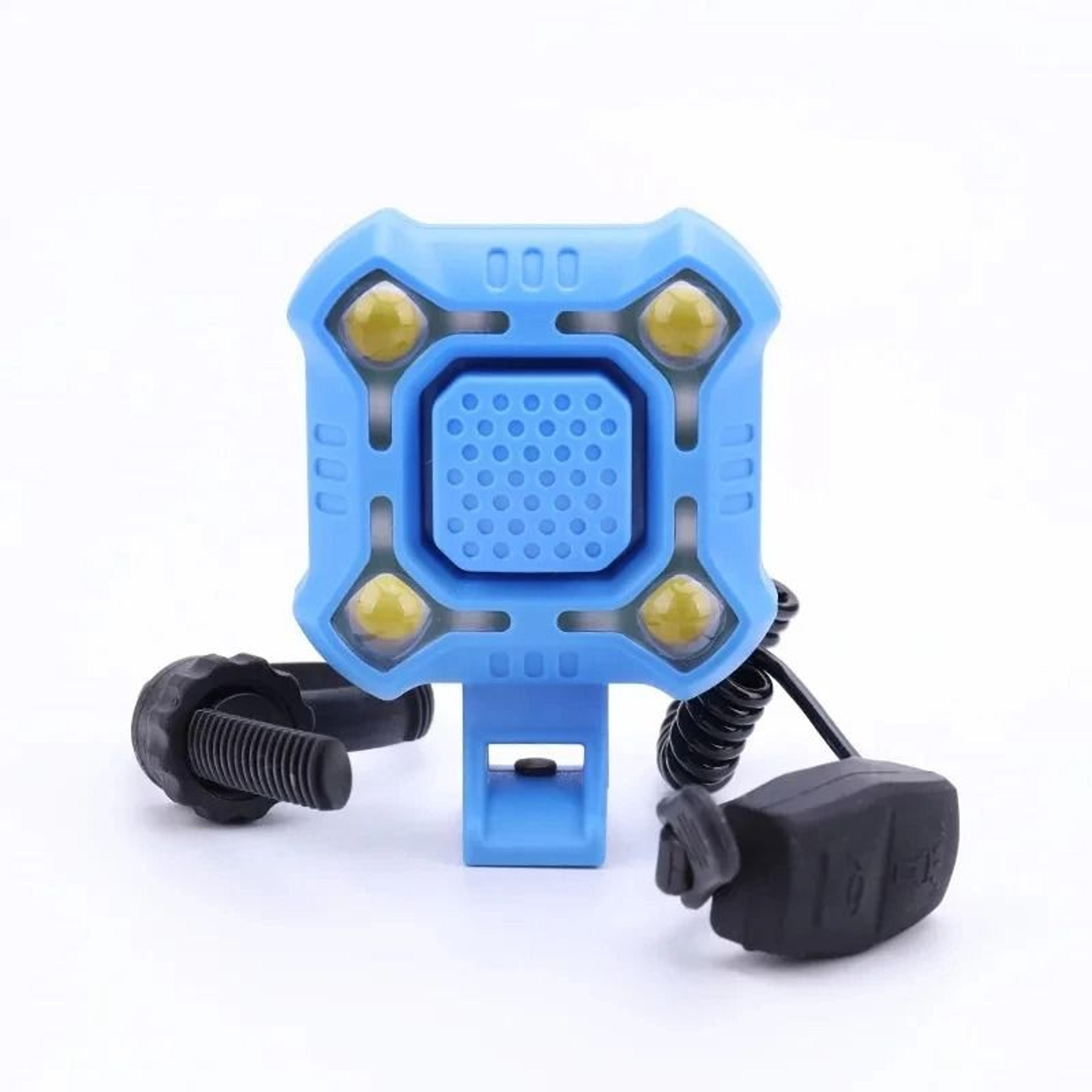 USB Rechargeable Bike Light With Electronic Bell And Horn Cycling Safety Headlight 7